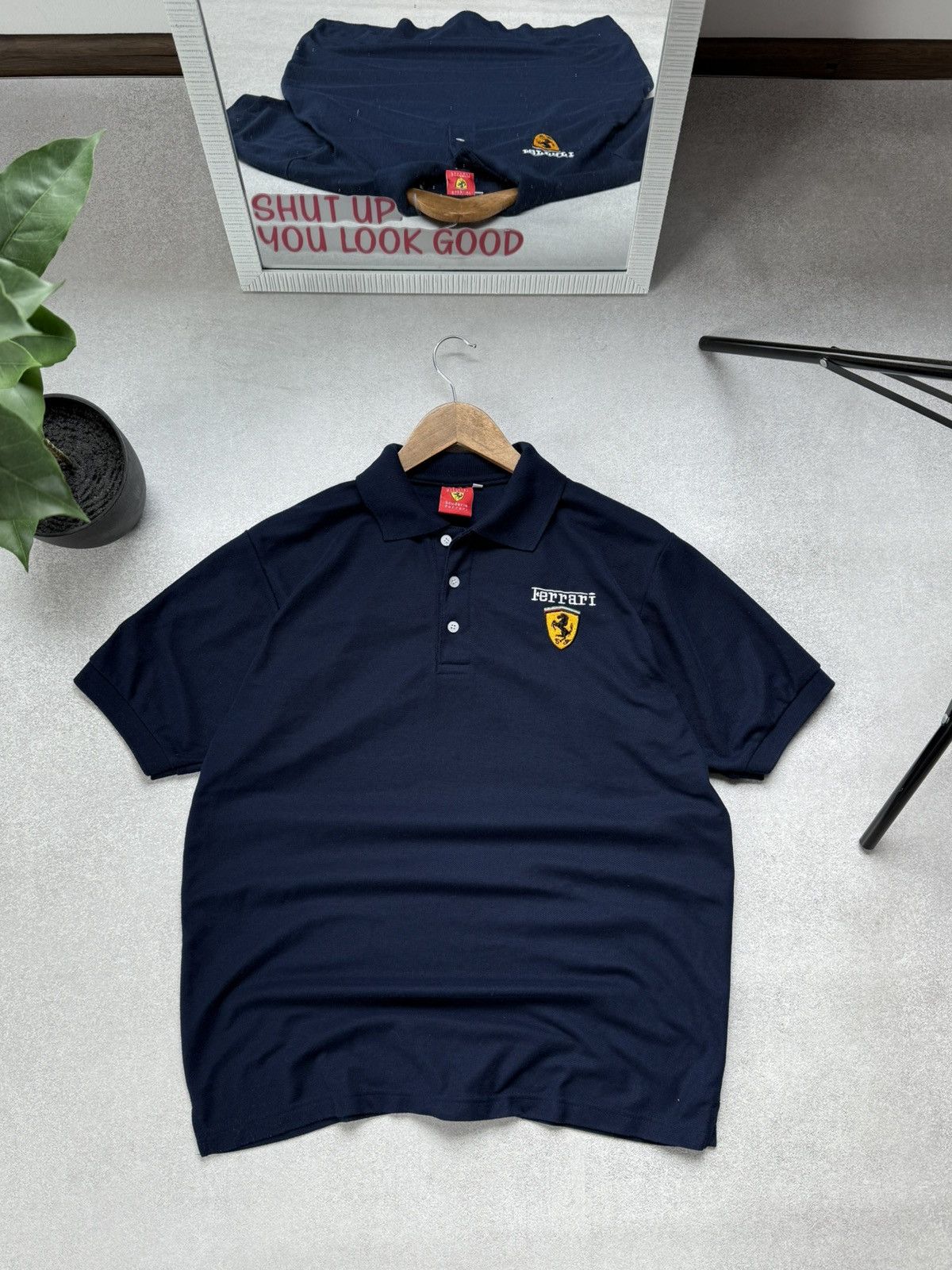 Ferrari F1 Ferrari Vintage Racing Polo Shirt Men’s Blue 90s Big Logo Size US L / EU 52-54 / 3 - 4 Thumbnail