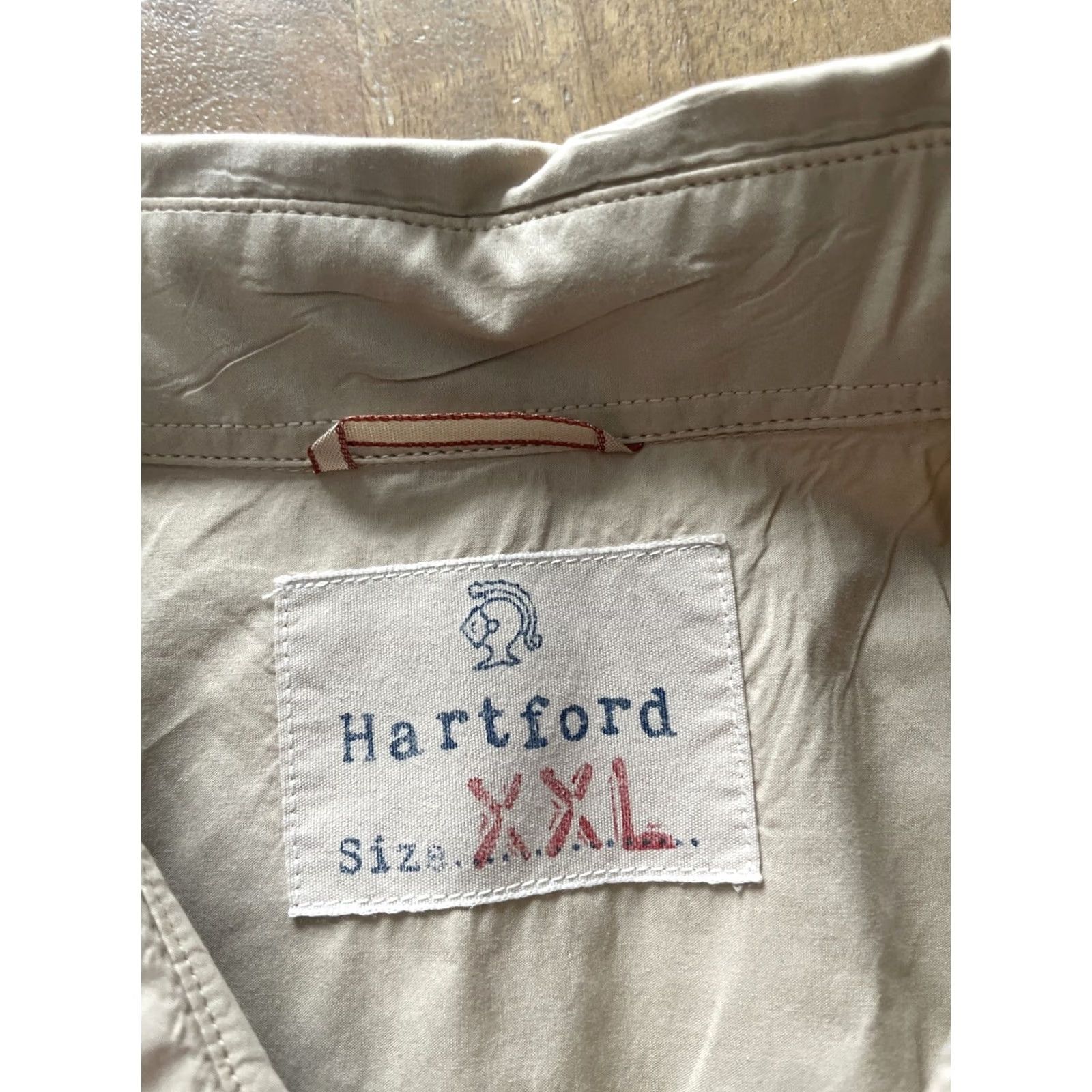 Hartford Hartford Shirt Men’s 2XL Beige Button Up Regular Fit Long Sleeve Casual Classic Shirt Mens Size US XXL / EU 58 / 5 - 3 Thumbnail