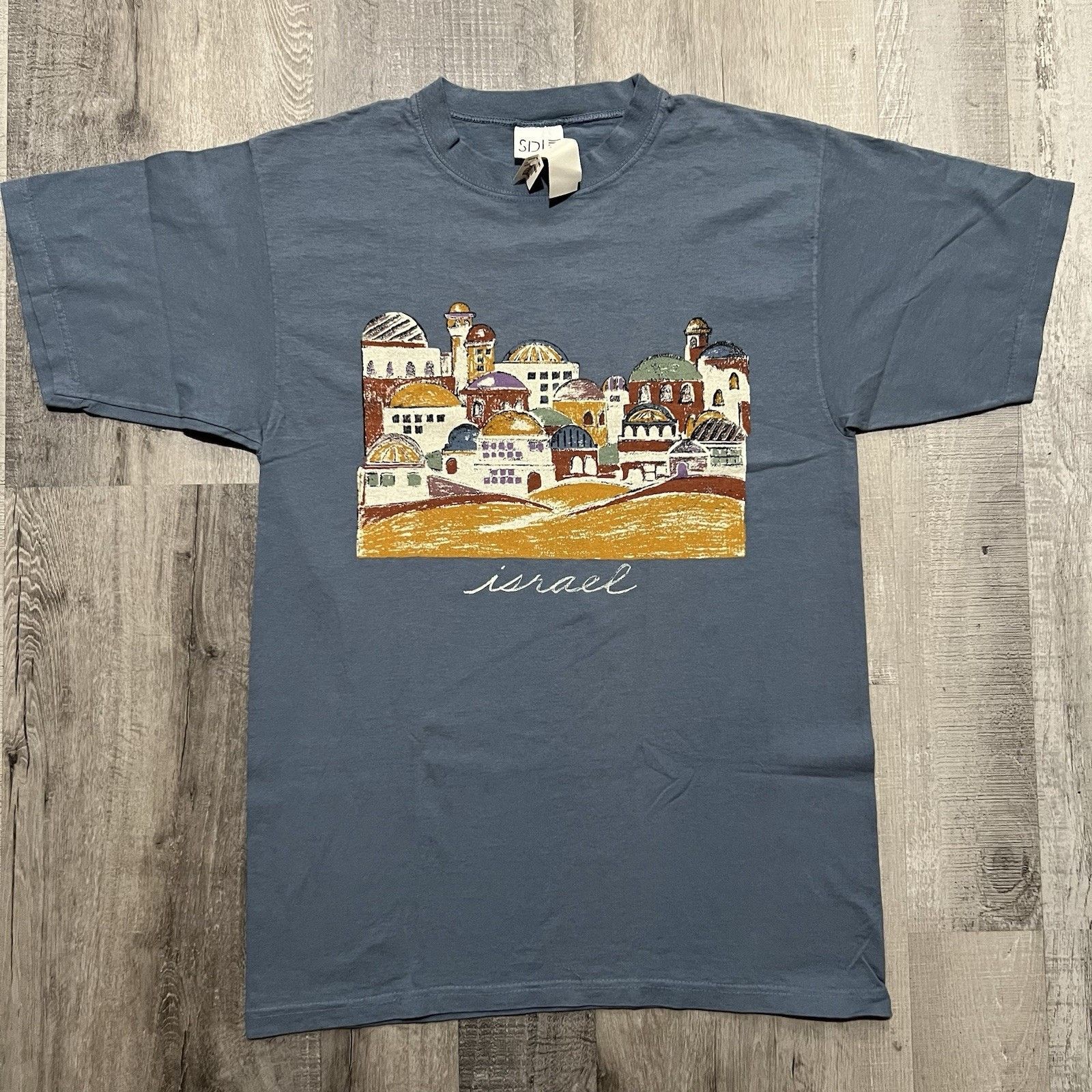 Other Israel Art T Shirt NWT Blue Travel Souvenir Painting Y2K Size US M / EU 48-50 / 2 - 1 Thumbnail