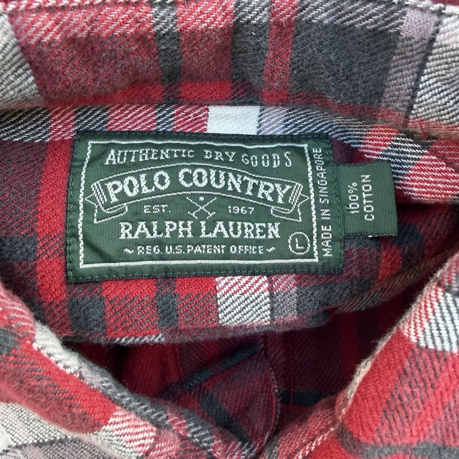 Flannel × Polo Ralph Lauren × Vintage Vintage Polo Country Ralph Lauren Plaid Flannel Shirt Size US L / EU 52-54 / 3 - 4 Thumbnail