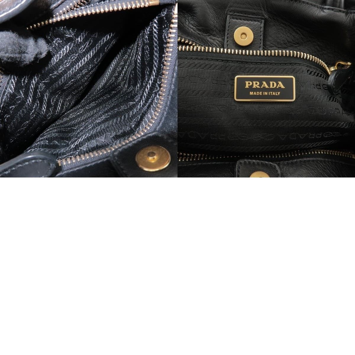 Prada Prada Bow Leather Shoulder Bag Black Size ONE SIZE - 8 Thumbnail