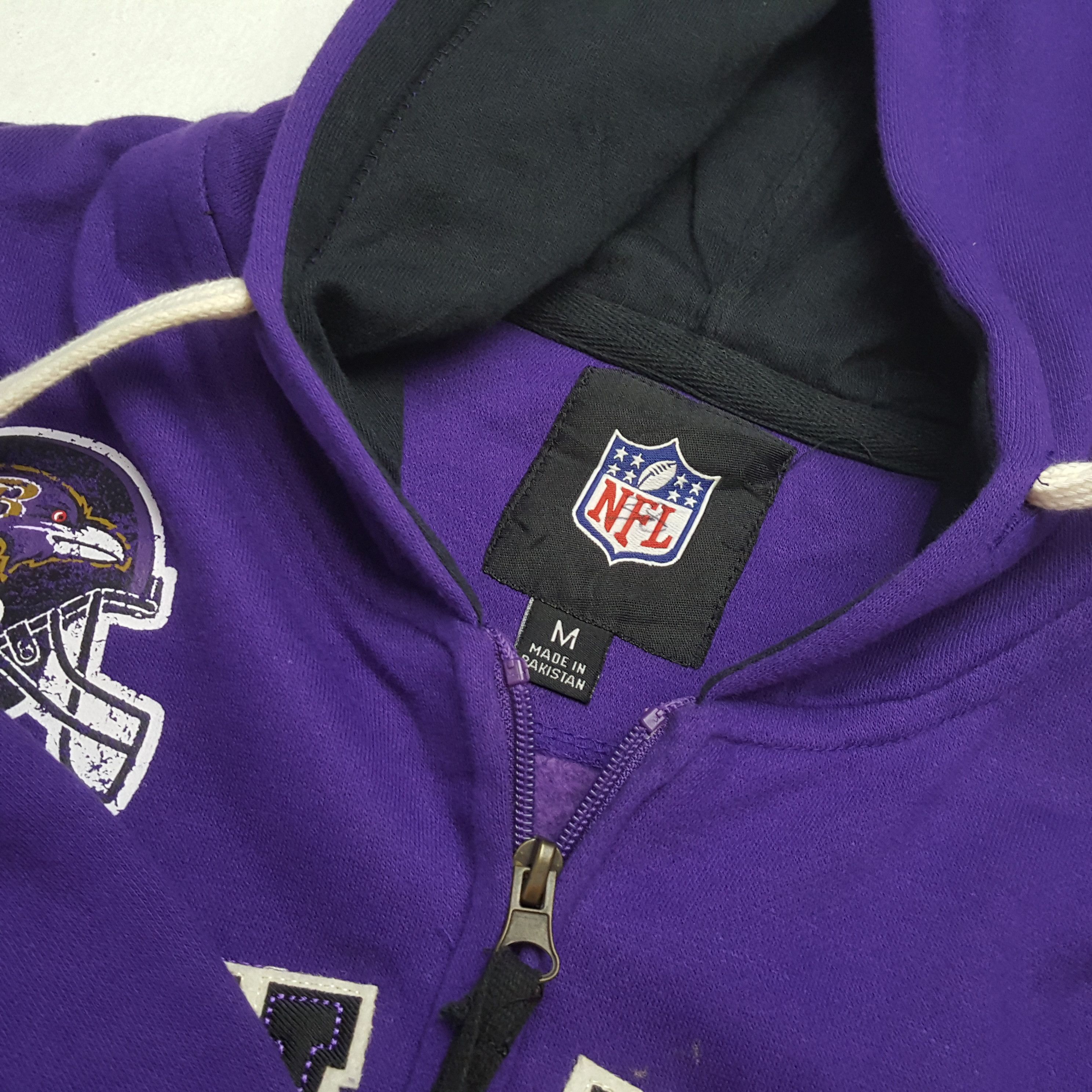 NFL × Vintage RAVENS NFL American Football Team Zipper Hoodies Size US M / EU 48-50 / 2 - 11 Thumbnail