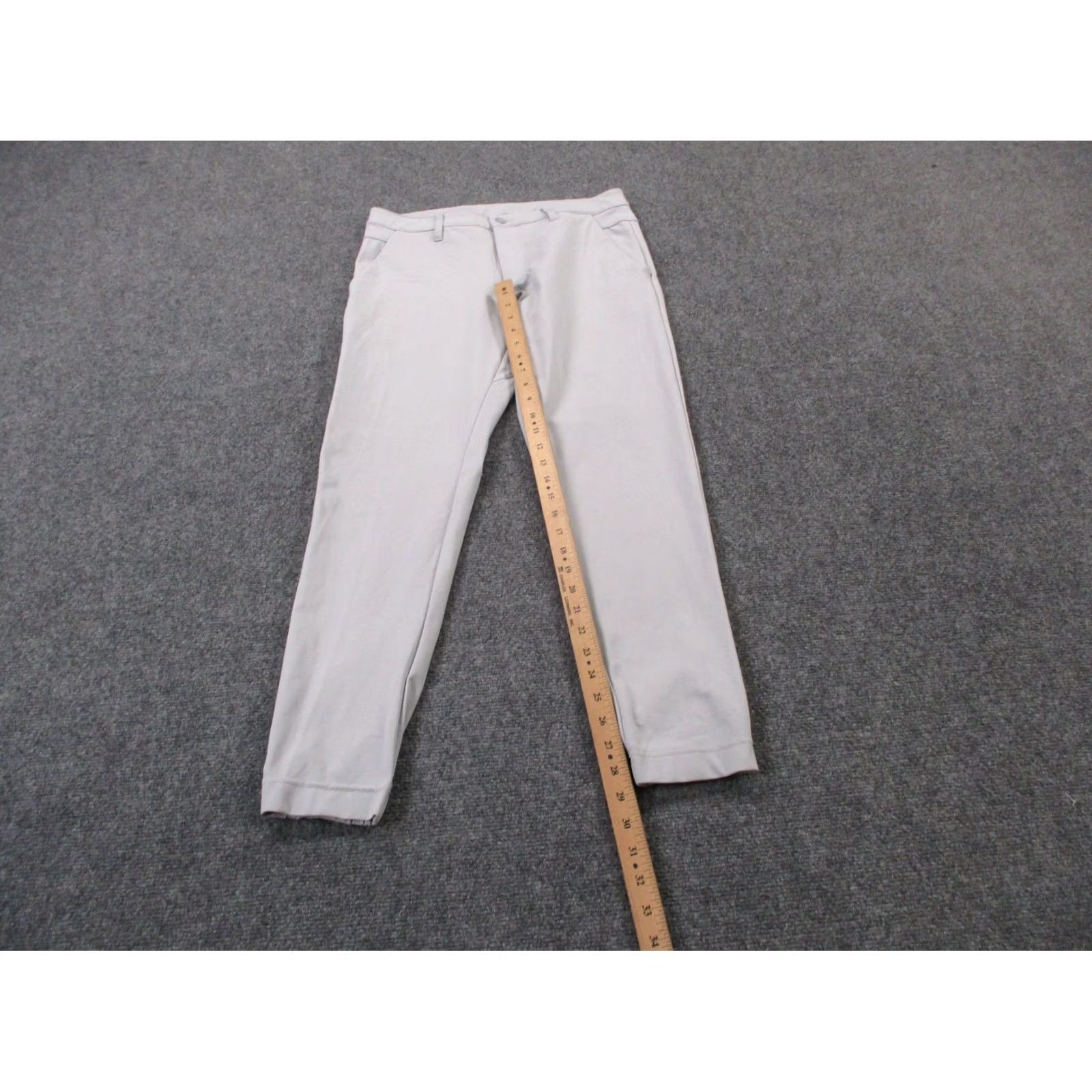 Vintage BYLT Pants Mens 33 Gray Chino Tapered Skinny Business Dress Stretch Pants Regular Size 33 Gray BYLT Mens pants Chino Tapered Skinny Dress Size US 31 - 3 Thumbnail