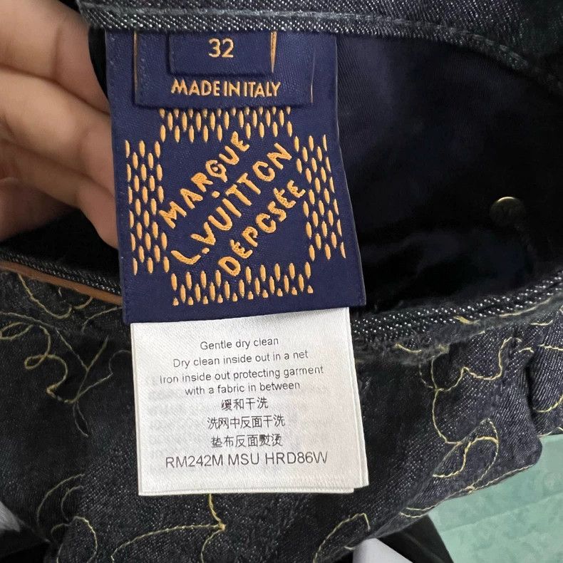 Louis Vuitton Louis Vuitton Embroidered Tri-Flower Jeans 2502-Nextarrow Size US 32 / EU 48 - 5 Thumbnail