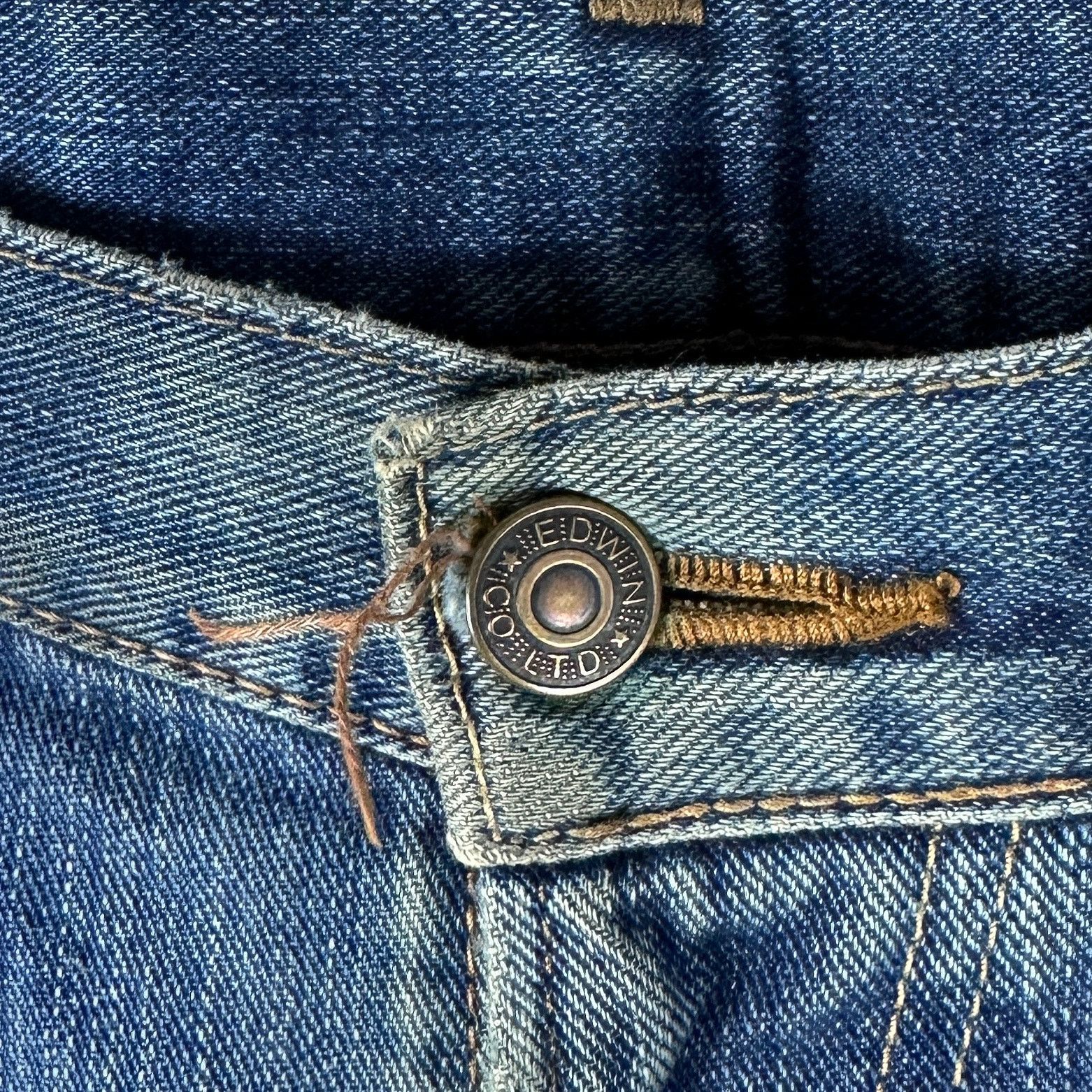 Edwin Distressed Straight 404 Denim Size US 32 / EU 48 - 4 Thumbnail
