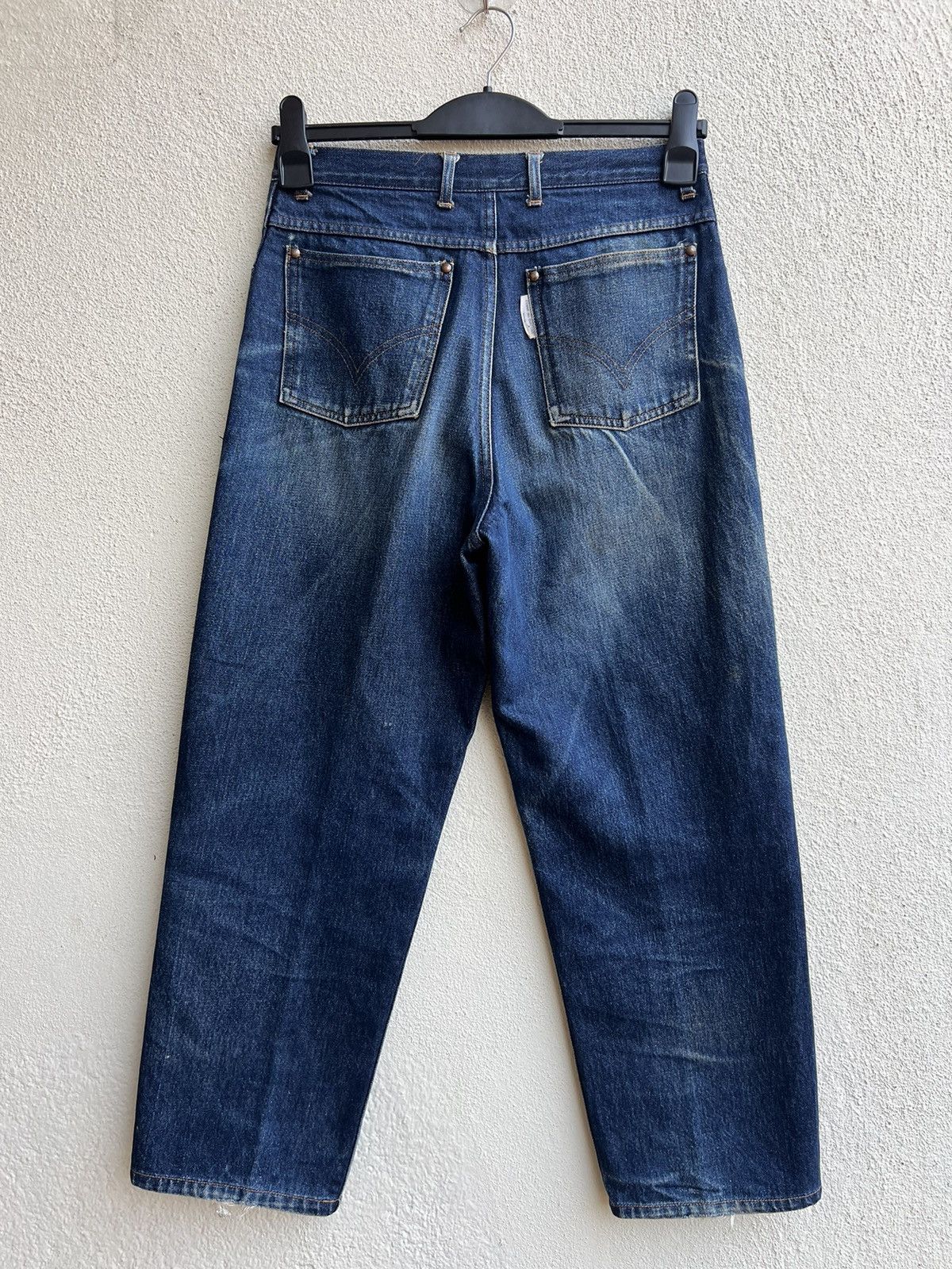 Comme des Garcons Homme Archive 80s CDGH Fade Mud Dirty Denim Baggy Jeans Size US 29 - 14 Thumbnail