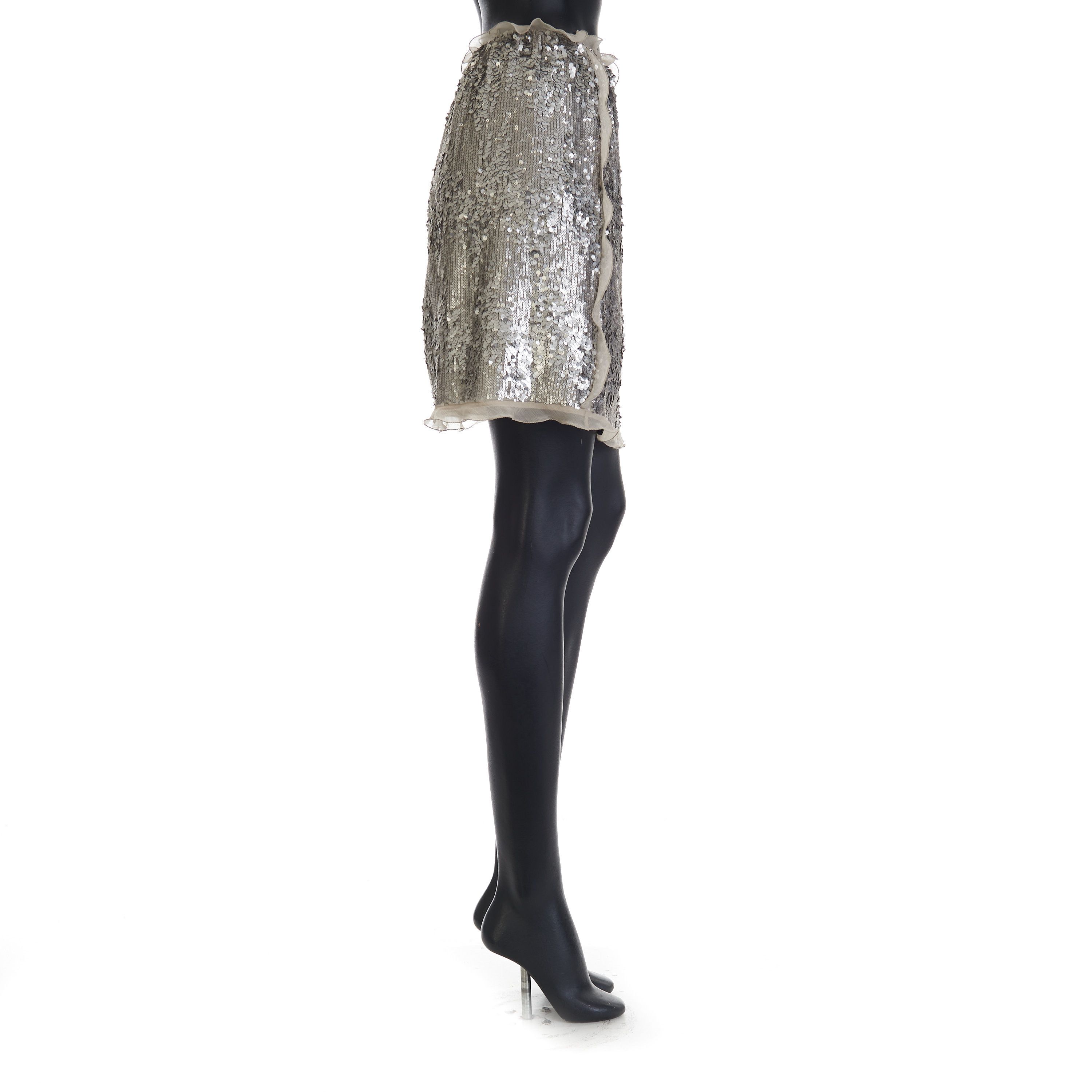 Fendi Miniskirt With Sequin Embroidery Size 27" / US 4 / IT 40 - 7 Thumbnail