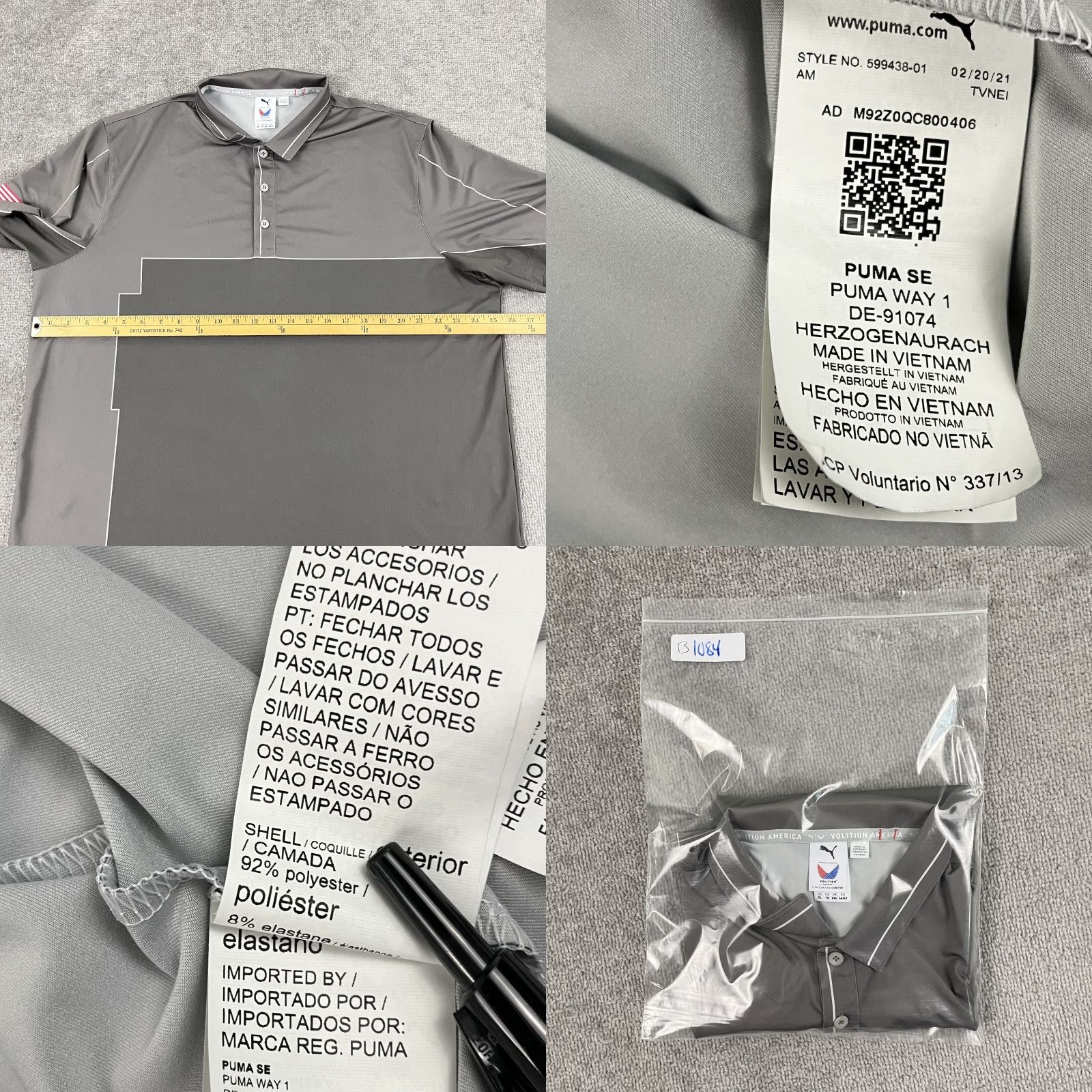 Puma Puma Polo Shirt Mens XL Gray Volition America USA Flag Golf Sport Polo Shirt Mens XL Gray Volition America USA Flag Golf Sport Size US XL / EU 56 / 4 - 8 Thumbnail