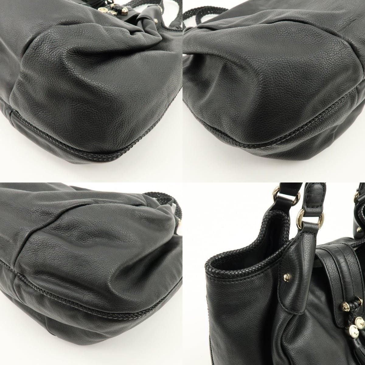 Gucci Gucci Marrakech Leather Shoulder Bag Black Size ONE SIZE - 5 Thumbnail