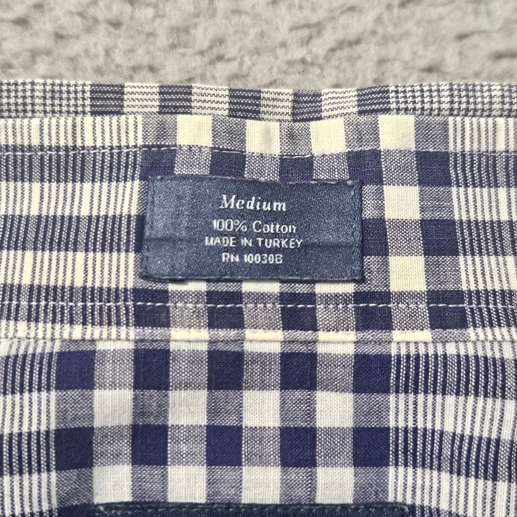 Peter Millar Peter Millar Collection Shirt Medium Blue White Plaid Chambray L/S Men's Summer Size US M / EU 48-50 / 2 - 5 Thumbnail