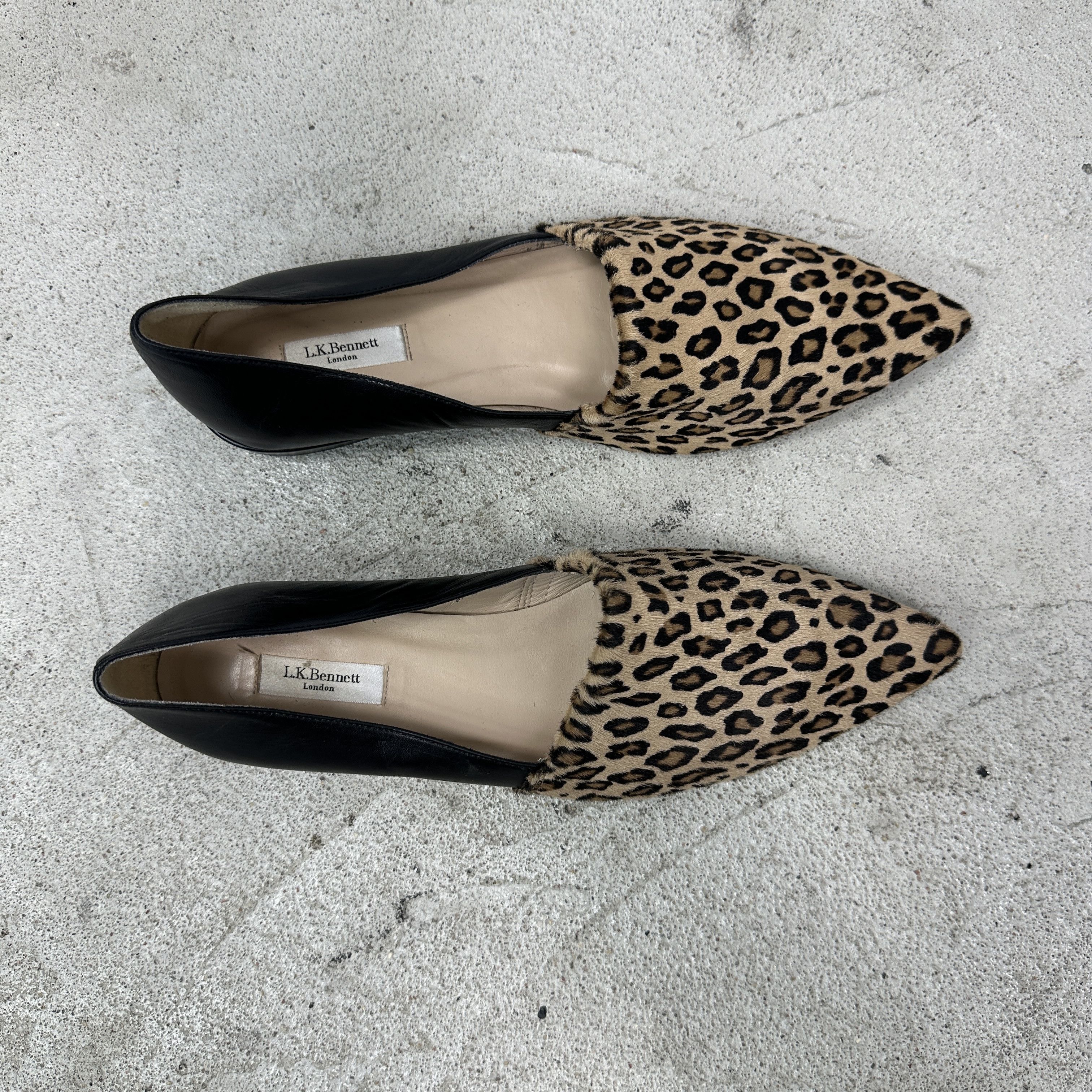 LK Bennett Vintage Avant Garde LK Bennett Cheetah Pony Hair Ballets Y2K Size US 11 / IT 41 - 5 Thumbnail