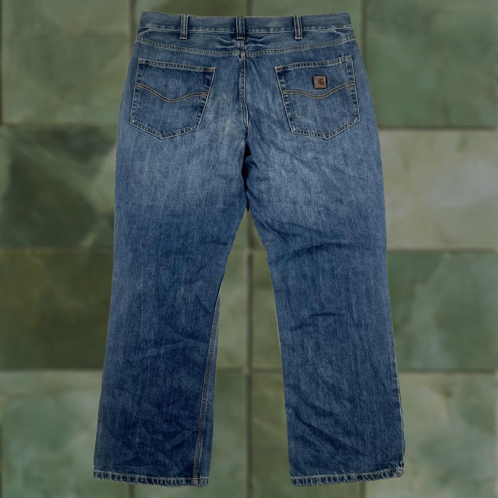 Carhartt Carhartt Jeans Mens 38x30 Blue Medium Wash Relaxed Straight Work Denim 100613 997 Jeans Mens 38x30 Blue Size US 38 / EU 54 - 1 Thumbnail