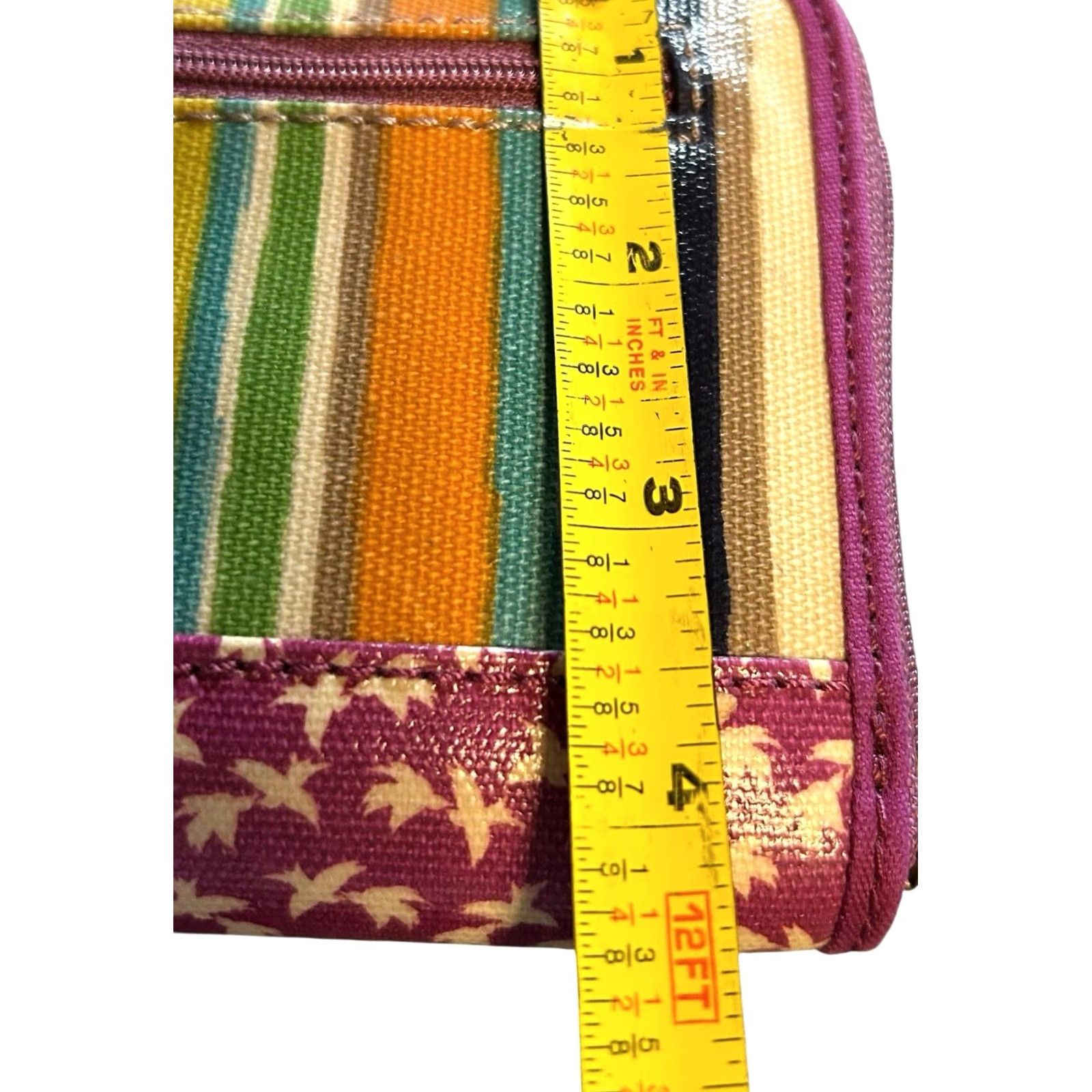 Fossil Fossil Wallet & Change Bag NWOT Women’s Purple Stripes & Birds Coated Canvas Zip-Around Wallet & Change Bag One Size Women’s Size ONE SIZE - 7 Thumbnail