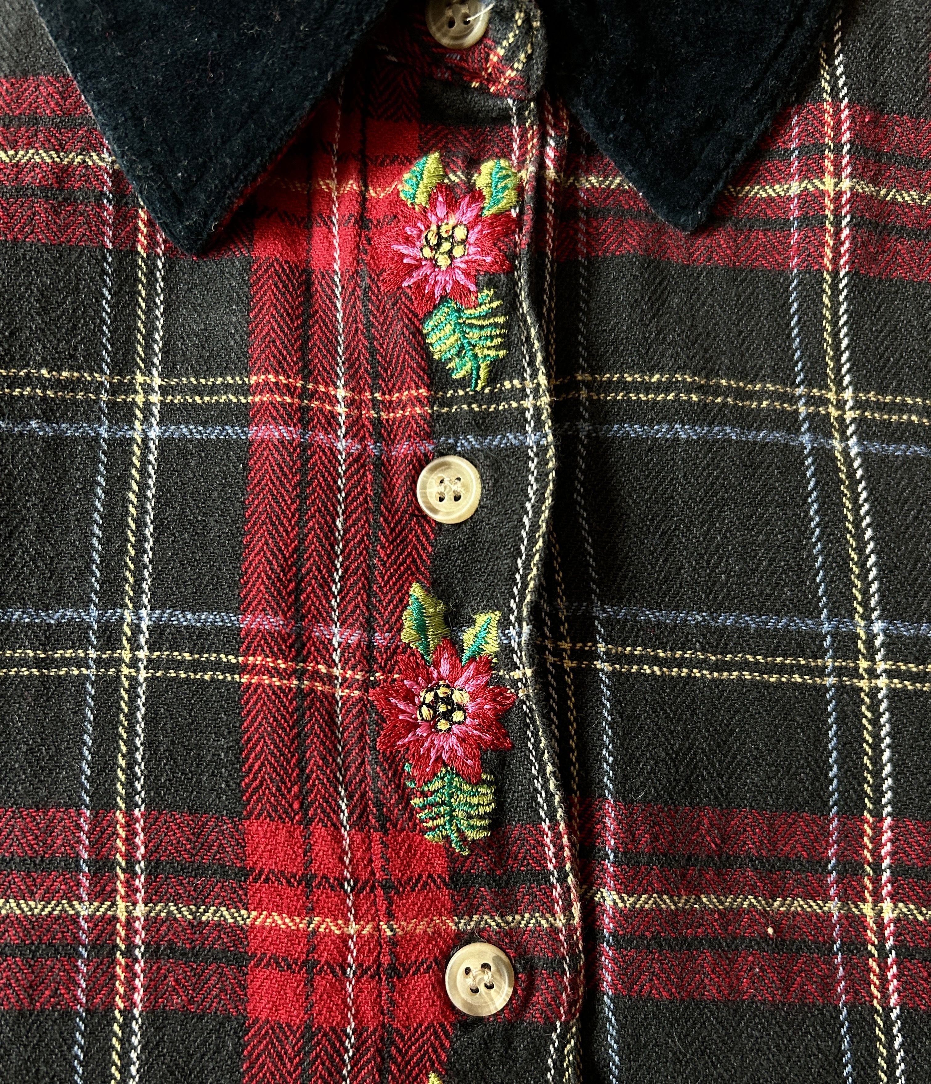 Vintage Vintage Christmas-Theme Flannel Button-Up Shirt Size XL / US 12-14 / IT 48-50 - 4 Thumbnail