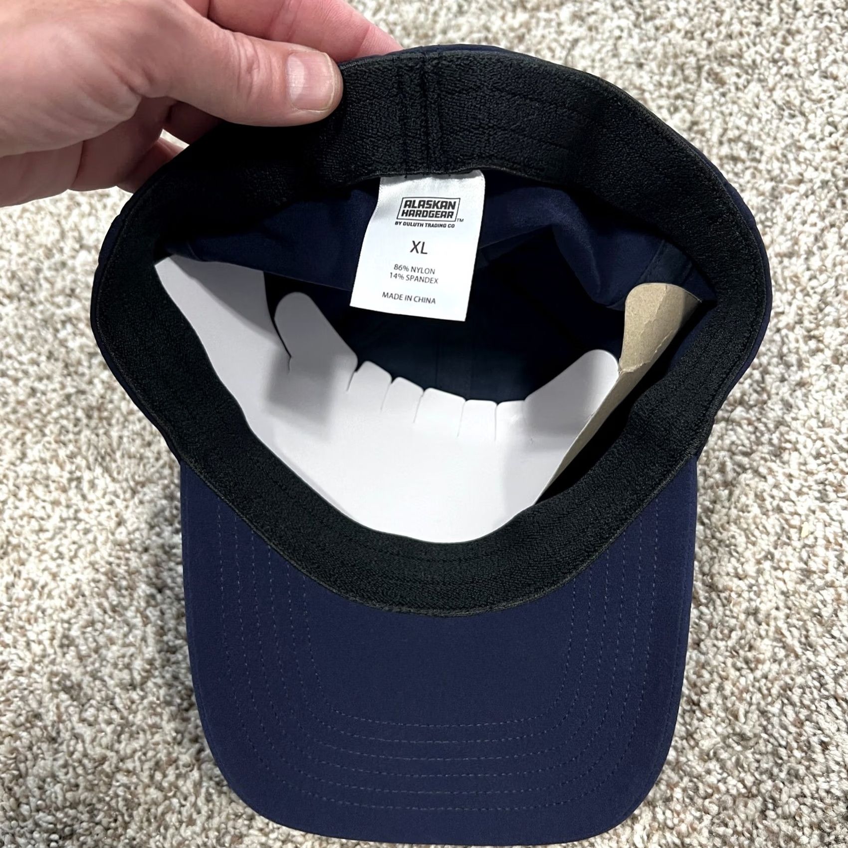 Vintage Alaskan Hardgear Hat Duluth Blue Baseball Fitted Cap XL Stretch Box Logo New Size ONE SIZE - 5 Thumbnail