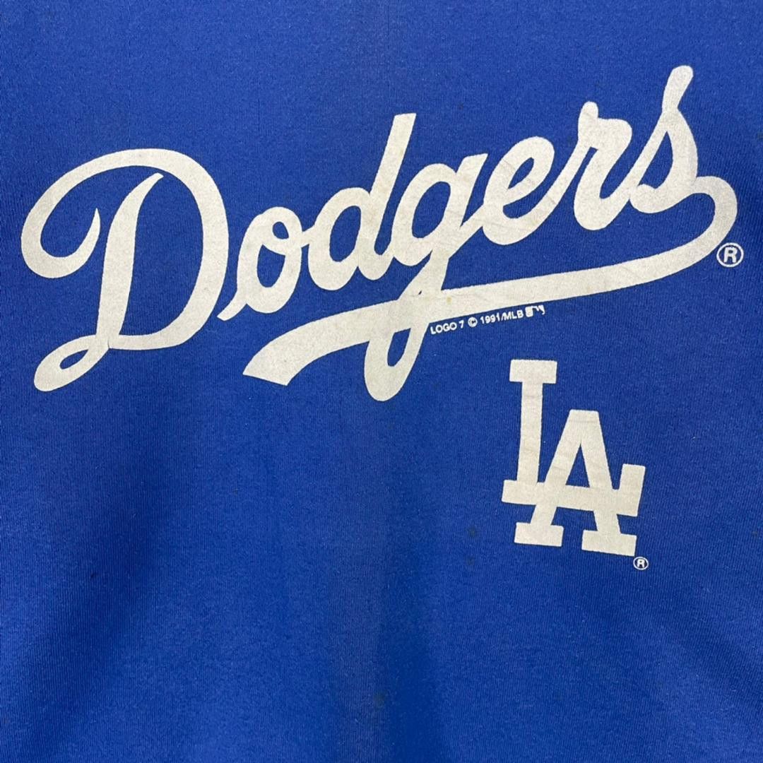 Vintage Vintage 1991 Logo 7 LA Dodgers MLB Pullover Sweatshirt Size US L / EU 52-54 / 3 - 6 Thumbnail