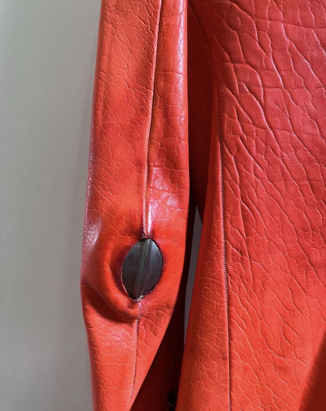 Carol Christian Poell Carol Christian Poell Red leather jacket, women's Size M / US 6-8 / IT 42-44 - 4 Thumbnail