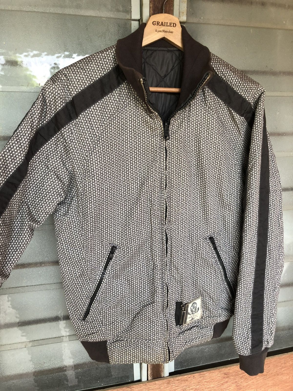 Diesel Vintage Diesel Houndstooth Embroidered Denim Jacket Size US S / EU 44-46 / 1 - 2 Thumbnail
