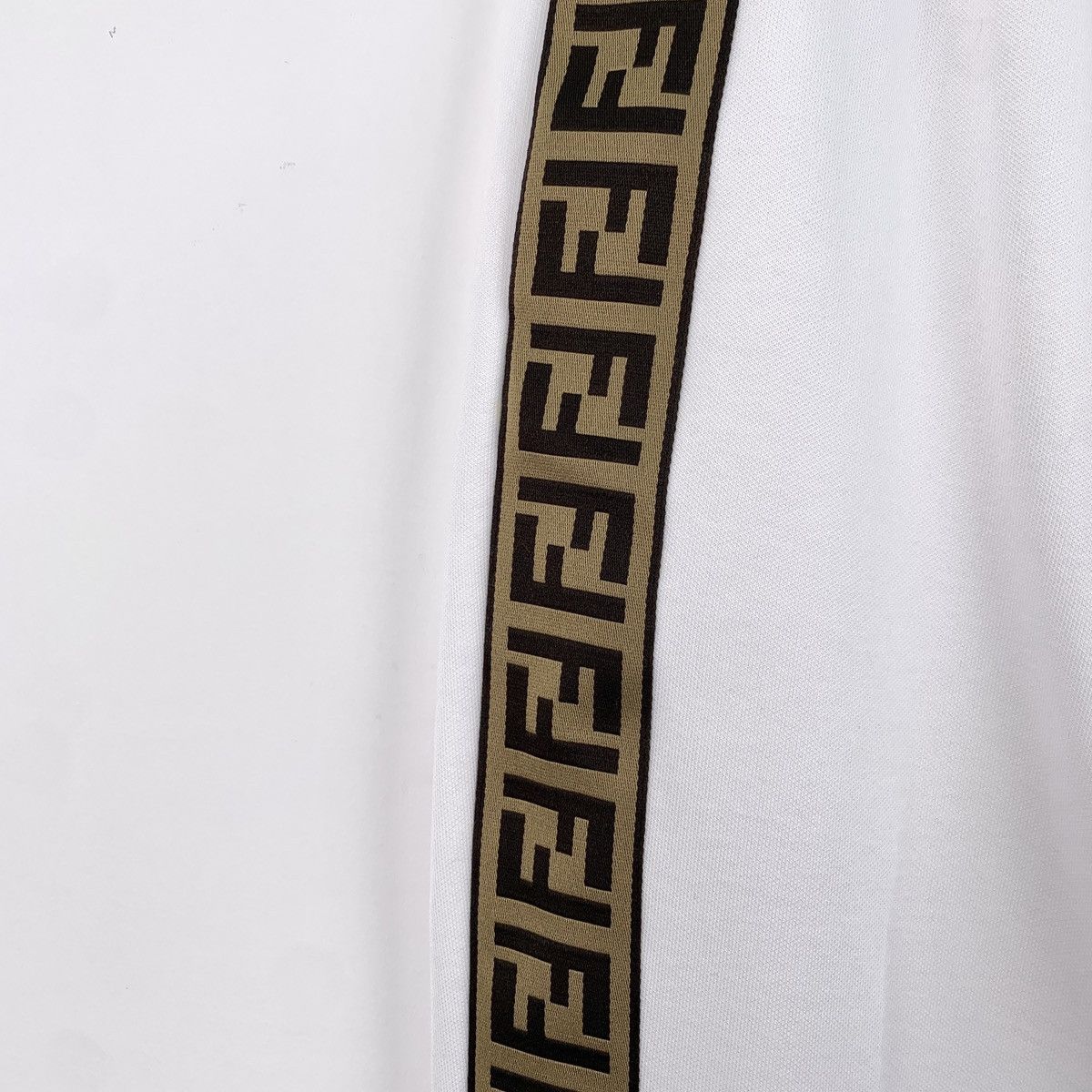 Fendi Fendi White Logo Printed Cuffed Casual Sweatpants K26WX Size 27" / US 4 / IT 40 - 5 Thumbnail