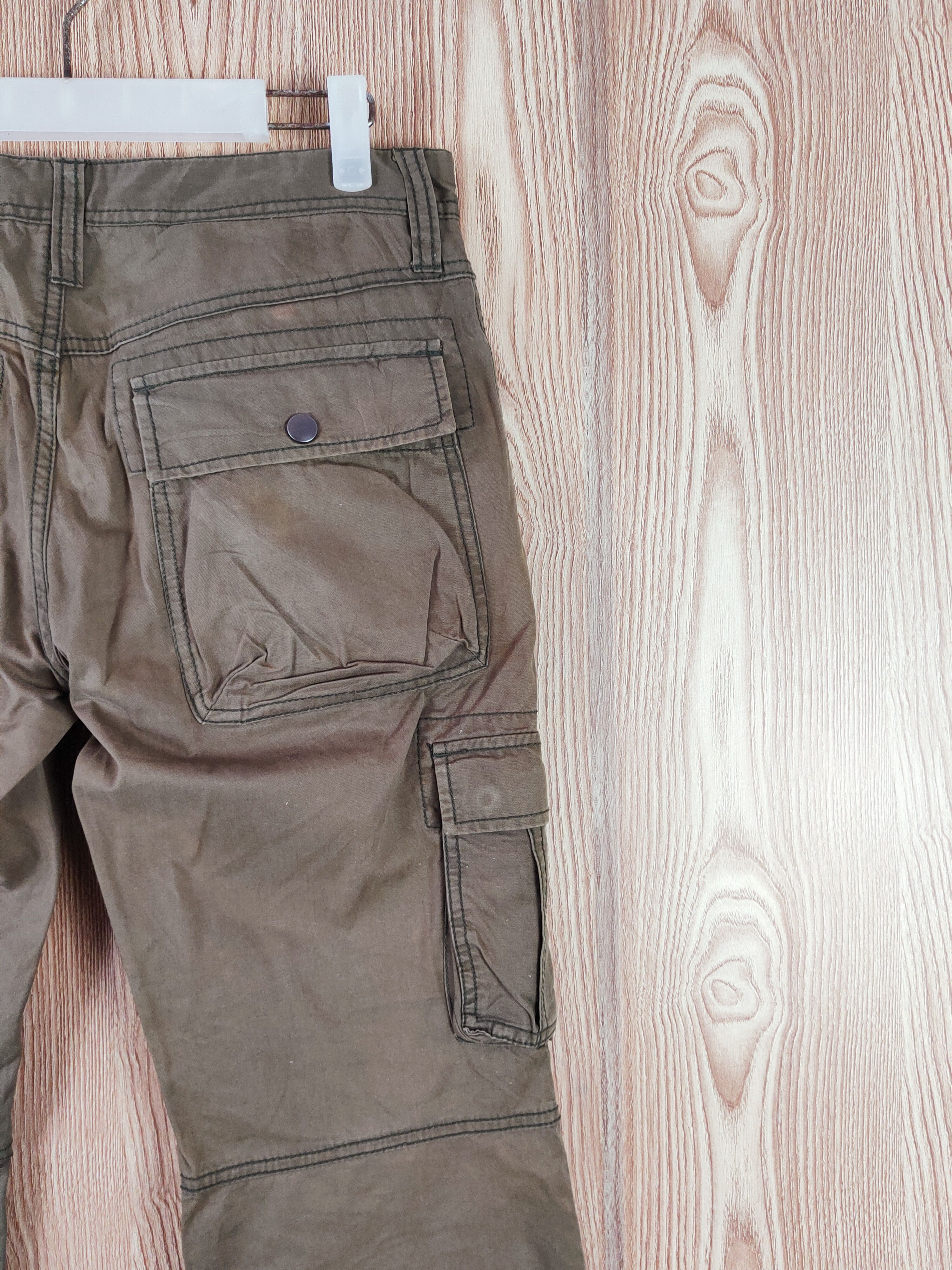 Japanese Brand DL Destrad Khaki Multipocket Tactical Cargo Pants #W528 Size US 31 - 12 Thumbnail