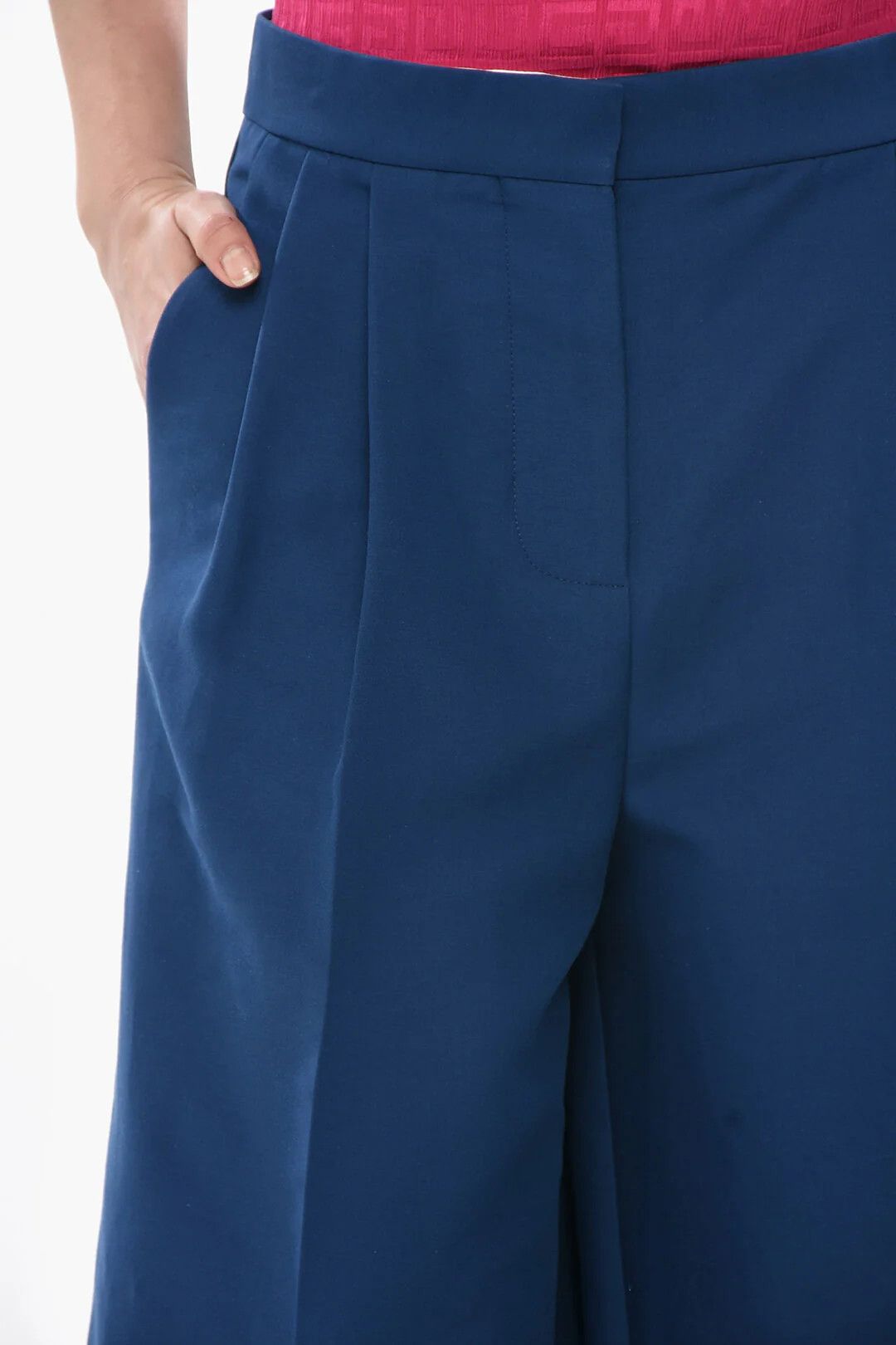 Marni og1mm0326 Cotton Gaucho Pant in Blue Size 30" / US 8 / IT 44 - 3 Thumbnail