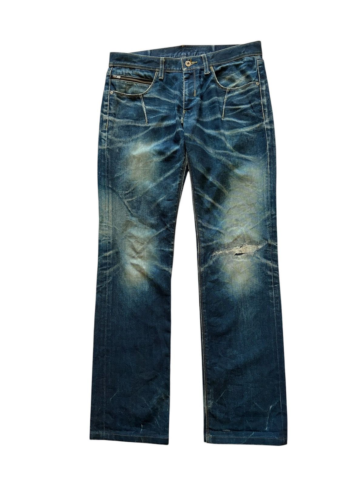 Neil Barrett BLACK BARRETT X NEIL BARRETT DISTRESSED JEANS Size US 33 - 1 Thumbnail