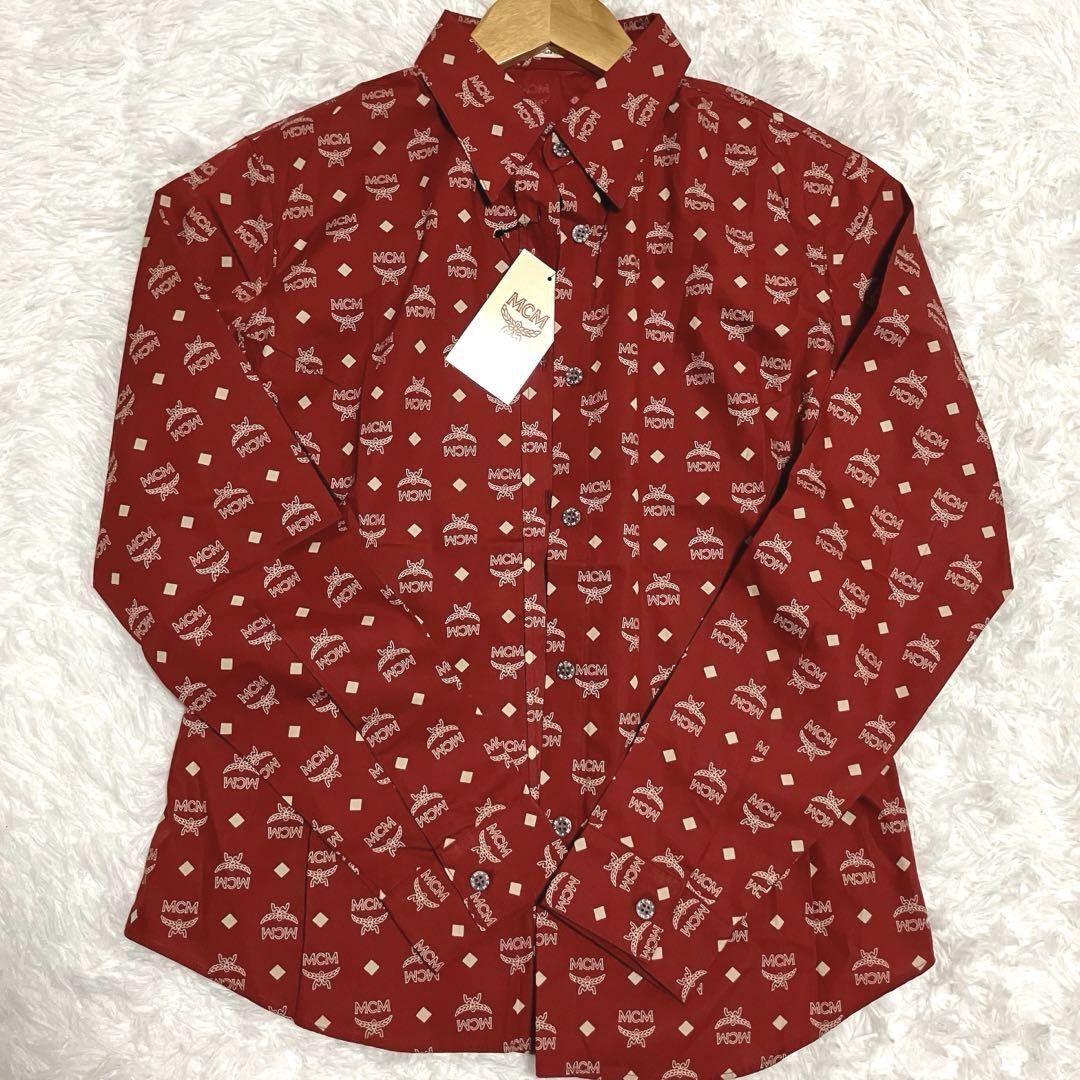MCM MCM red monogram button down long sleeve shirt L Size L / US 10 / IT 46 - 1 Thumbnail