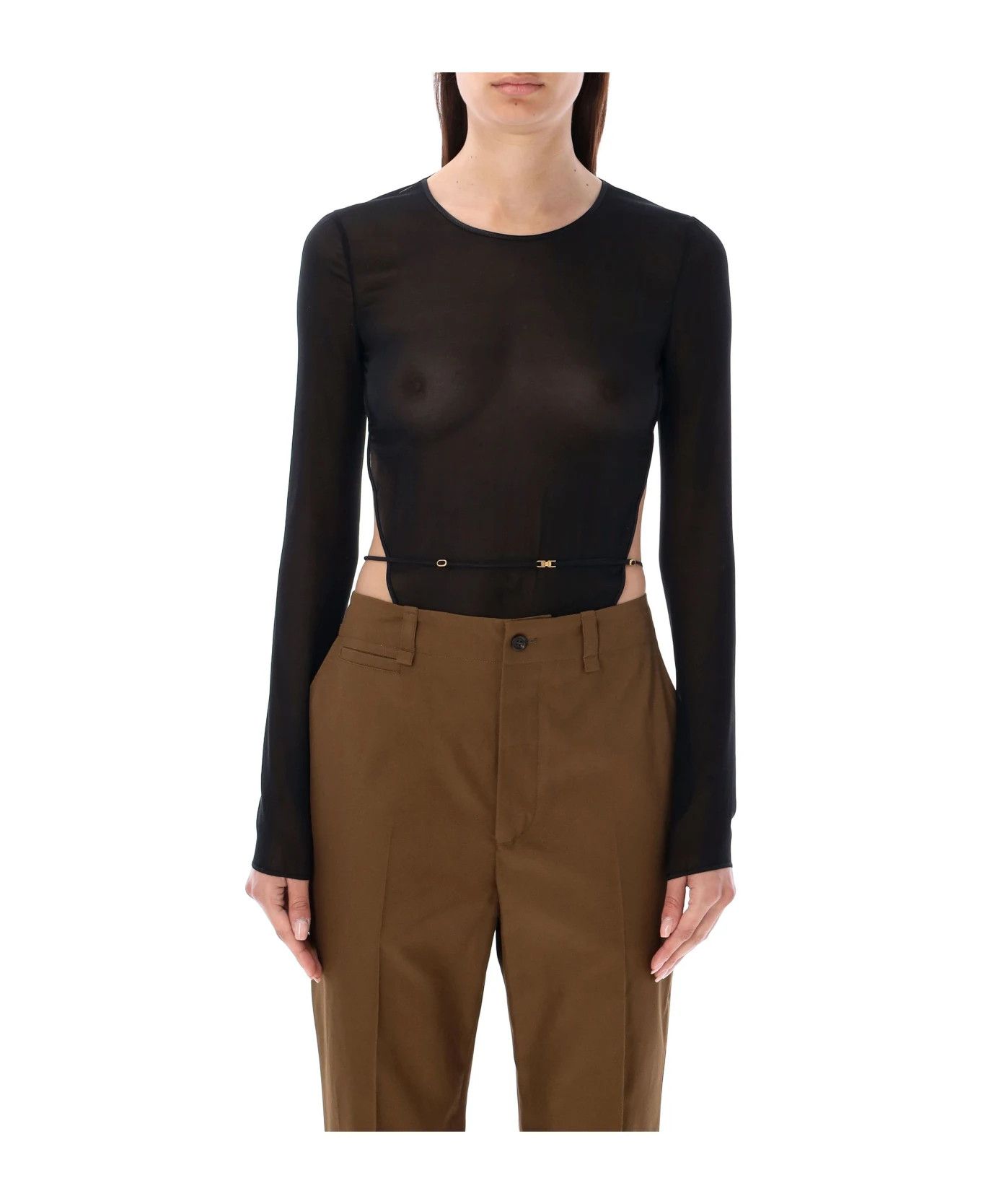 Saint Laurent Paris o1bcso1str0426 Body Long Sleeves Look in Black Size L / US 10 / IT 46 - 1 Thumbnail