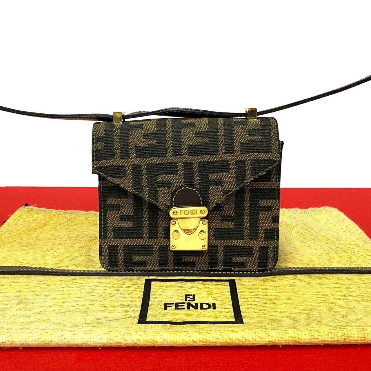 Fendi Fendi Shoulder Bag Black Cotton Size ONE SIZE - 1 Thumbnail