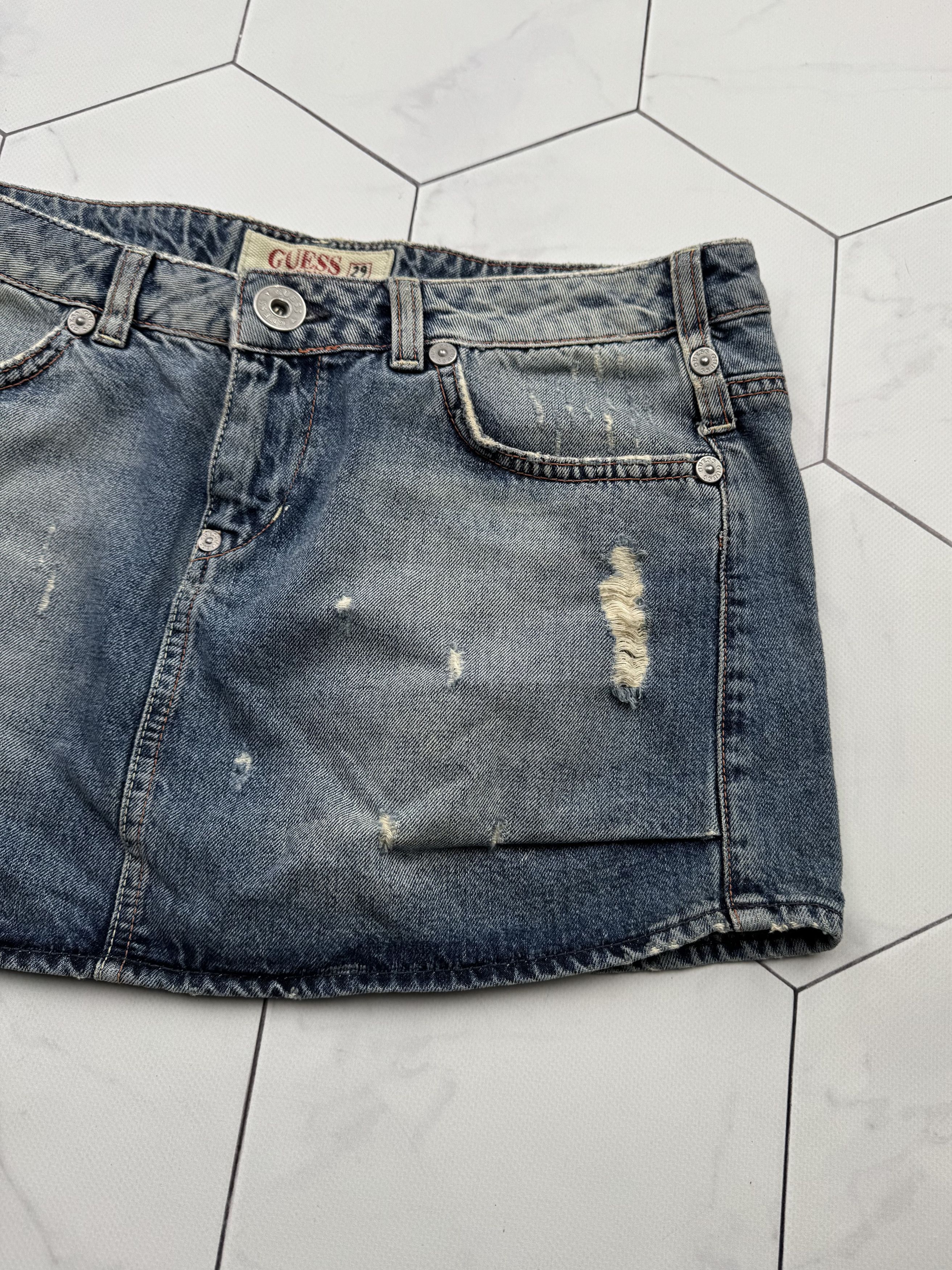 Guess Guess Vintage Mini Skirt (B198) Size 29" - 3 Thumbnail