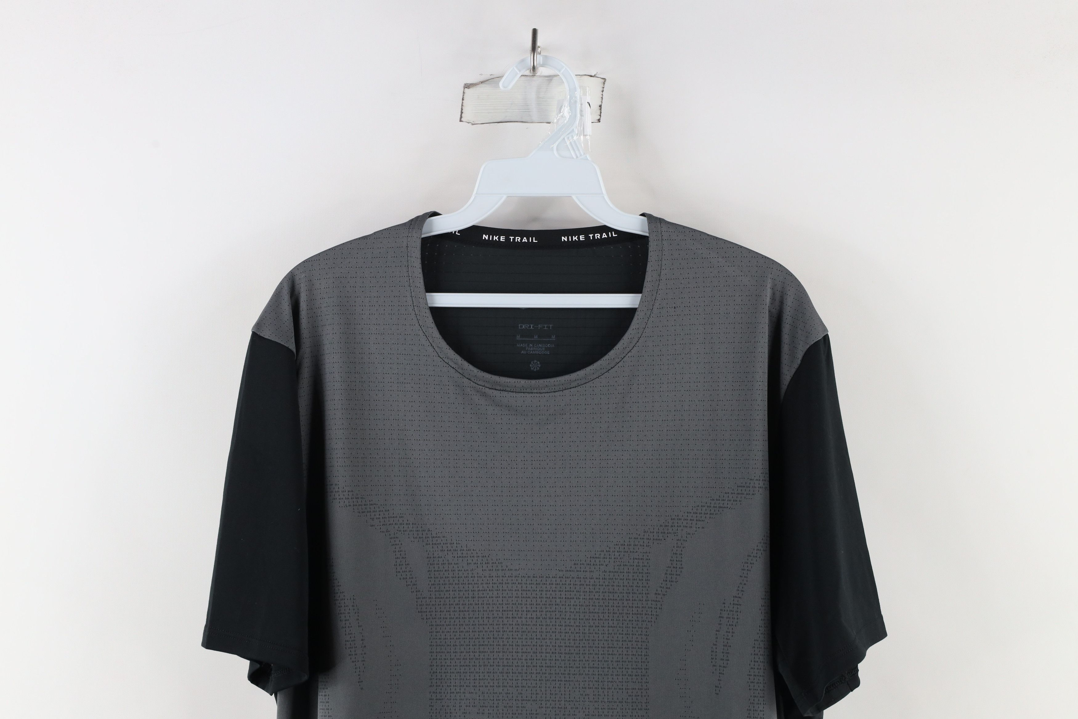 Nike × Vintage Nike Trail Mini Swoosh Vented Knit Running T-Shirt Gray Size US M / EU 48-50 / 2 - 2 Thumbnail
