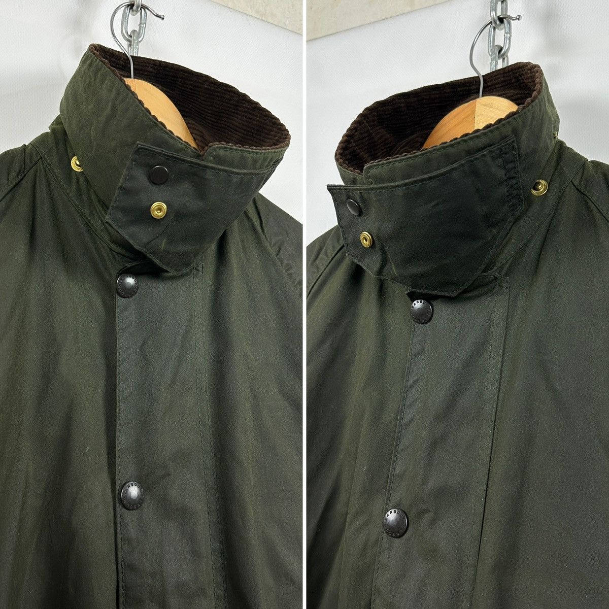 Barbour Vintage Barbour Gamefair Waxed Olive Green Coat Jacket Size US S / EU 44-46 / 1 - 14 Thumbnail