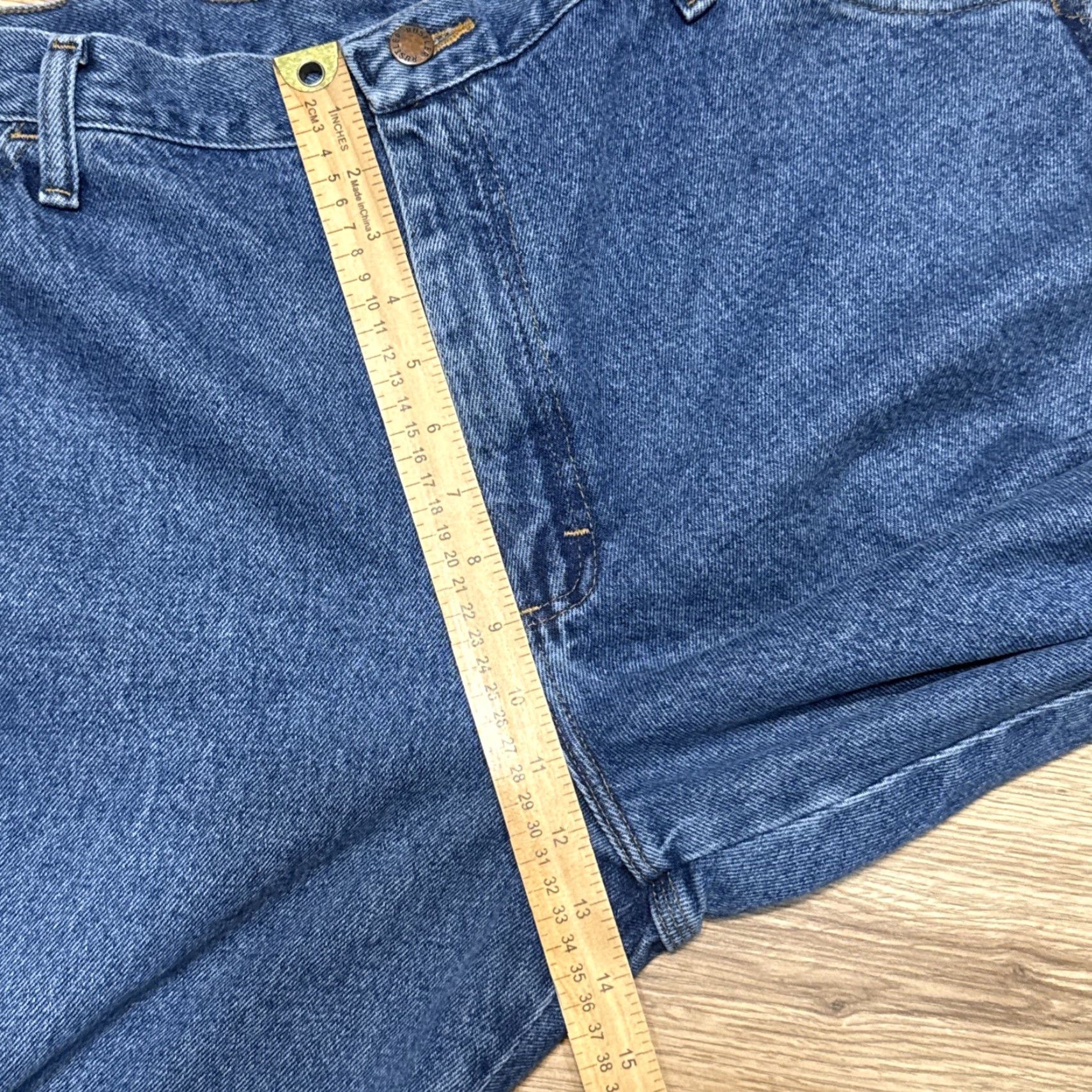 Denime Rustler Carpenter Jeans Mens Sz 38x30 Blue Denim Pockets 100% Cotton Denim Size US 38 / EU 54 - 5 Thumbnail