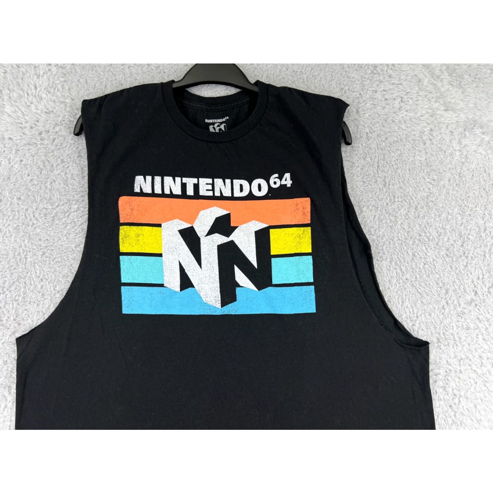 Nintendo Nintendo Tank Top Mens XL Black Activewear 100% Cotton Gamer Theme Size US XL / EU 56 / 4 - 4 Thumbnail