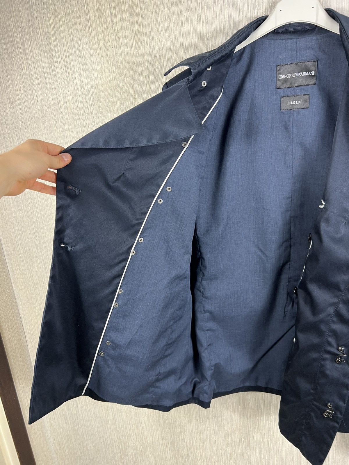 Emporio Armani Emporio Armani BlueLine asymmetrical cut jacket clips blazer Size US M / EU 48-50 / 2 - 15 Thumbnail