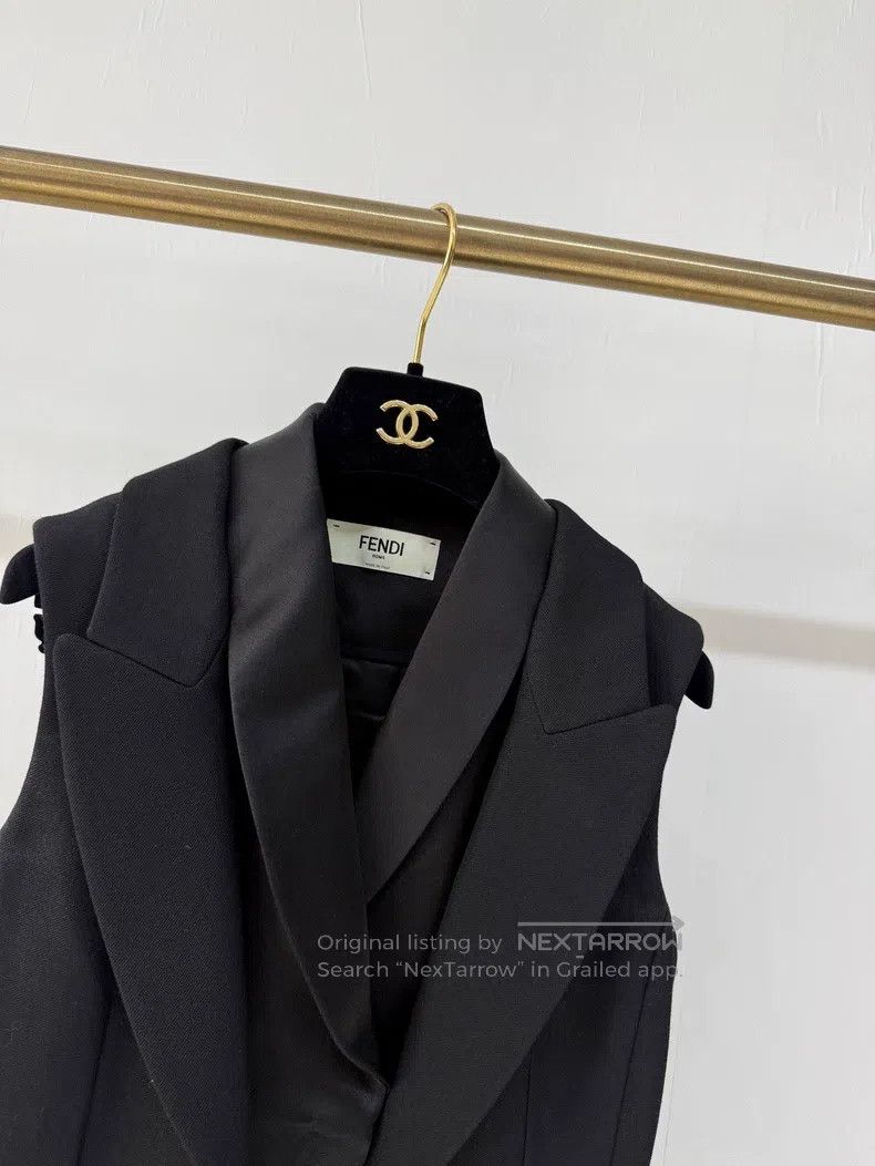 Fendi Fendi Silk and Wool Blend Vest Suit Dress Size XXS / US 00 / IT 34 - 4 Thumbnail