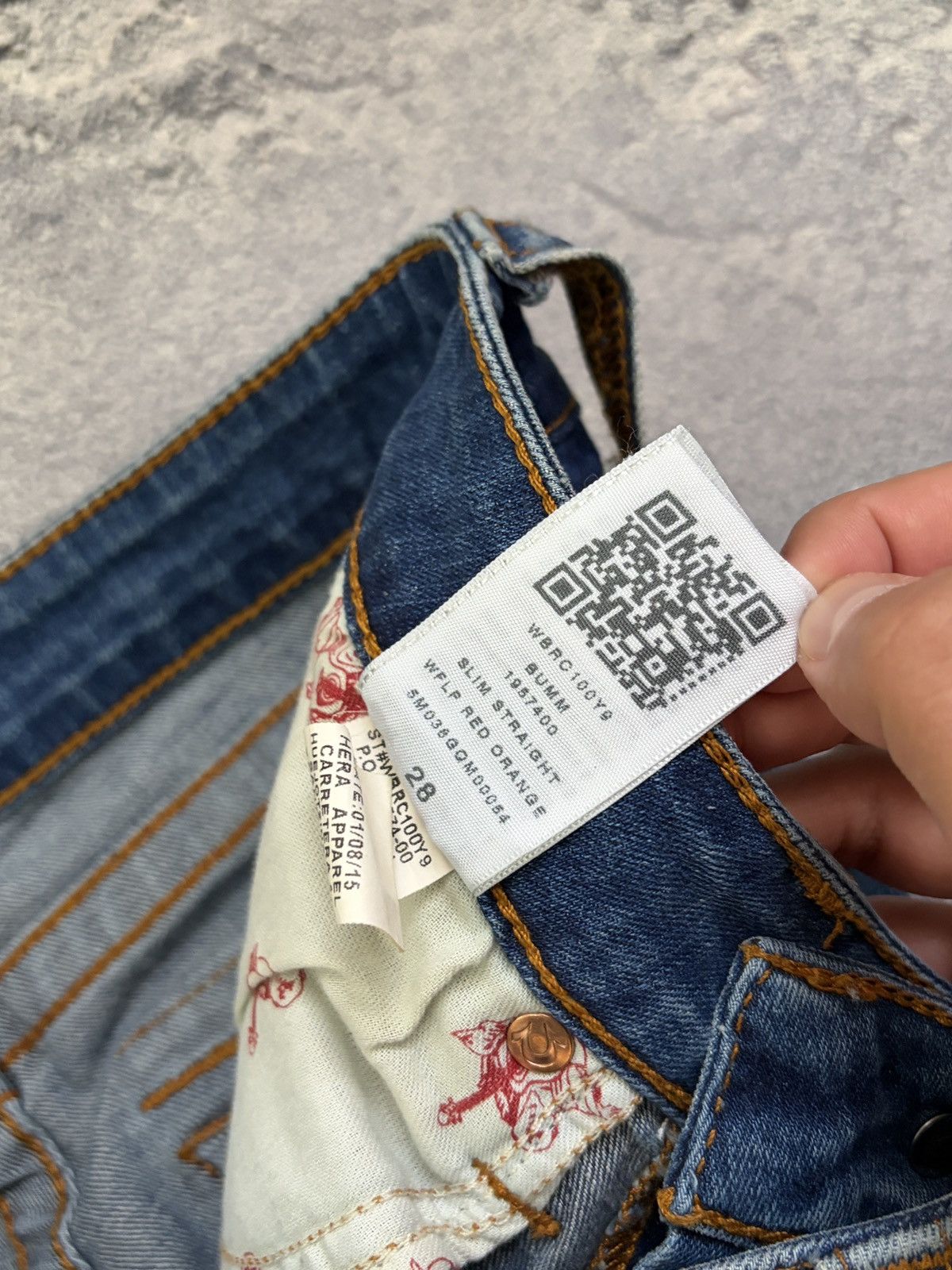 True Religion True Religion Women's Slim Straight Distressed Jeans Blue 28 Size 28" / US 6 / IT 42 - 7 Thumbnail
