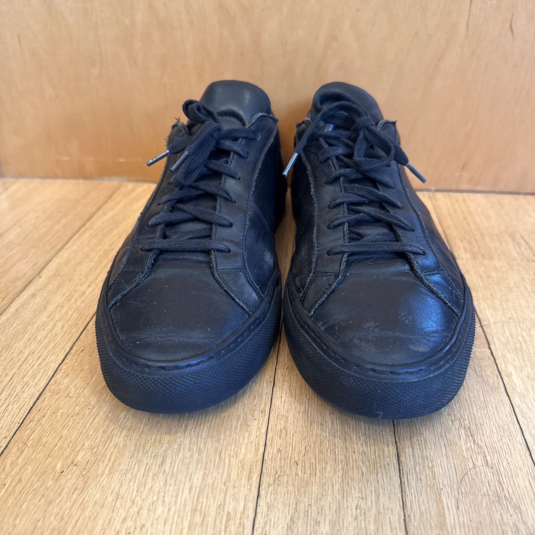 Common Projects COMMON PROJECTS Achilles Leather Black Low Retro Sneakers Men Sz 42 US 9 Size US 9 / EU 42 - 2 Thumbnail