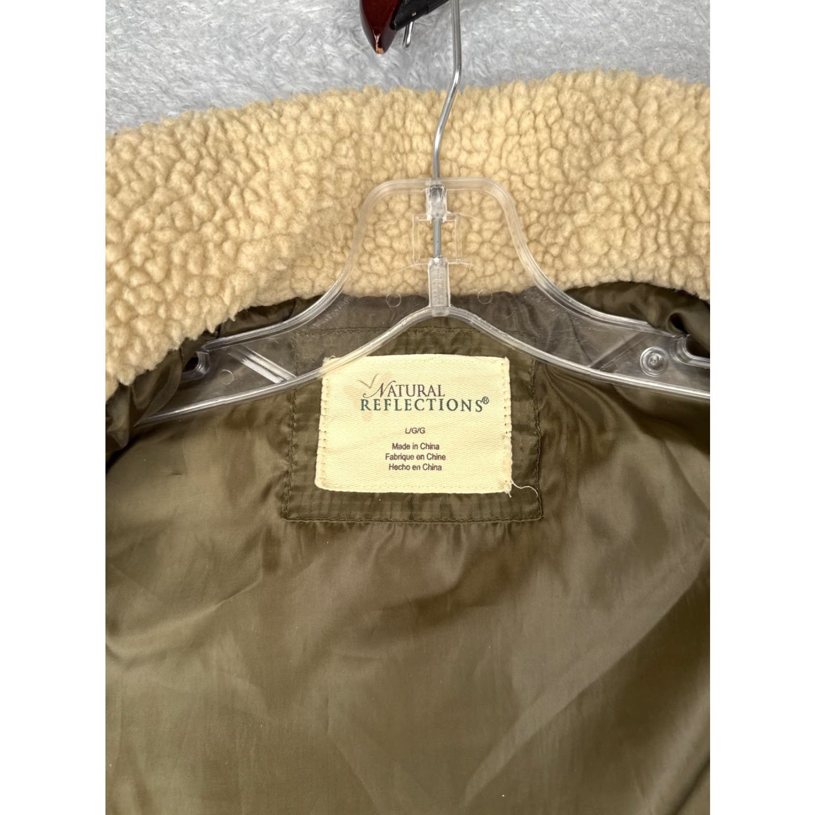 Vintage Natural Reflections Vest Women Large Green Sherpa Lined Quilted Puffer Warm Poly Womens Size L / US 10 / IT 46 - 3 Thumbnail