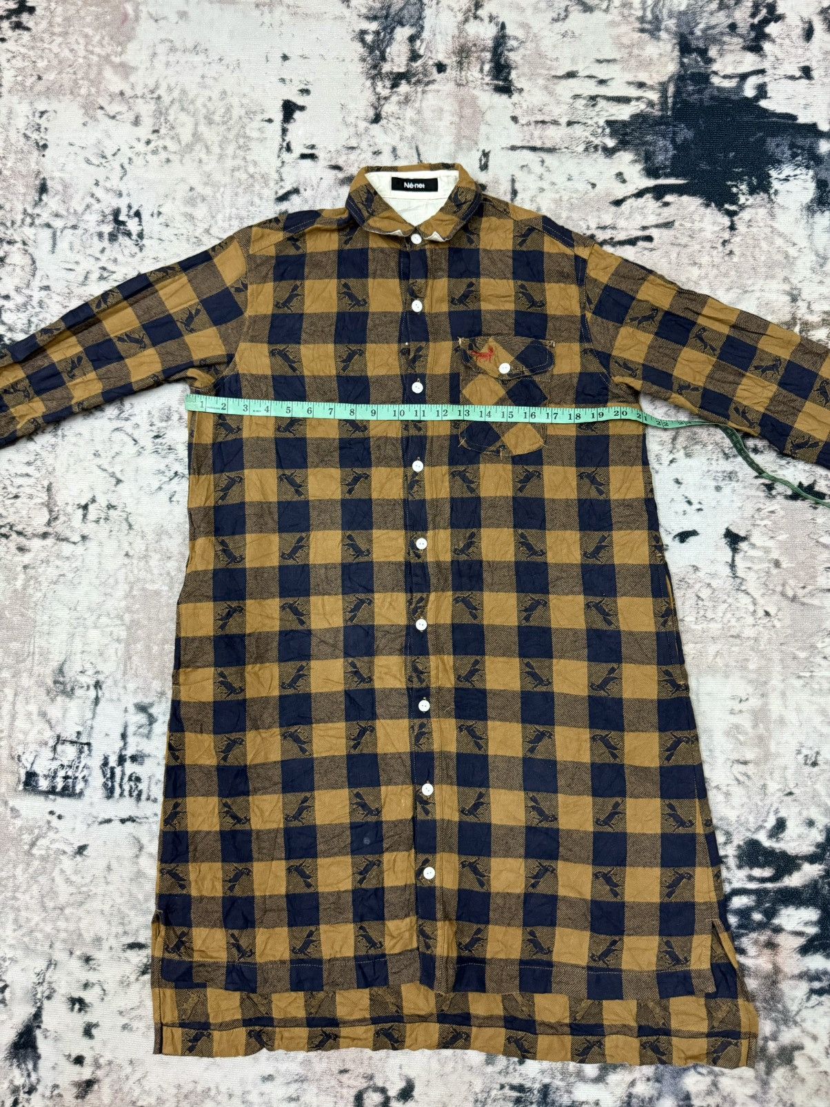 Issey Miyake Ne-Net Chekered Flanel Long Shirt Button Up Size M / US 6-8 / IT 42-44 - 14 Thumbnail