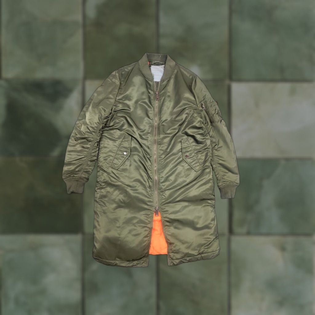 Alpha Industries Alpha Industries MA-1 Long Green Military Bomber Jacket Size US M / EU 48-50 / 2 - 1 Thumbnail