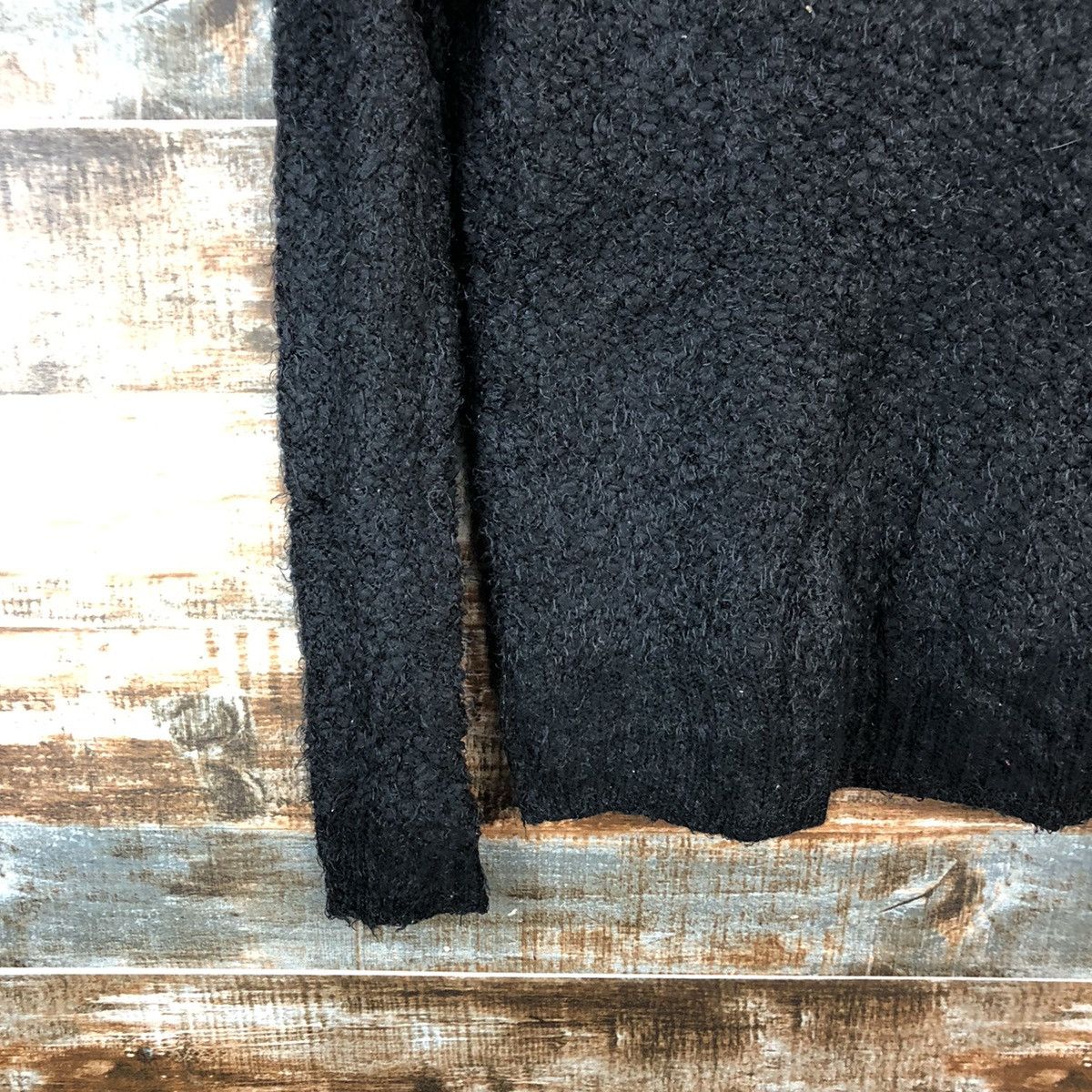 Japanese Brand DL Almost Famous Black Mohair Knitwear #C430 Size M / US 6-8 / IT 42-44 - 15 Thumbnail