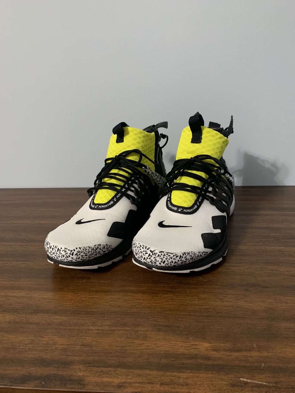 image of Air Presto Mid Acronym Dynamic Yellow Shoes in Black, Men's (Size 11)