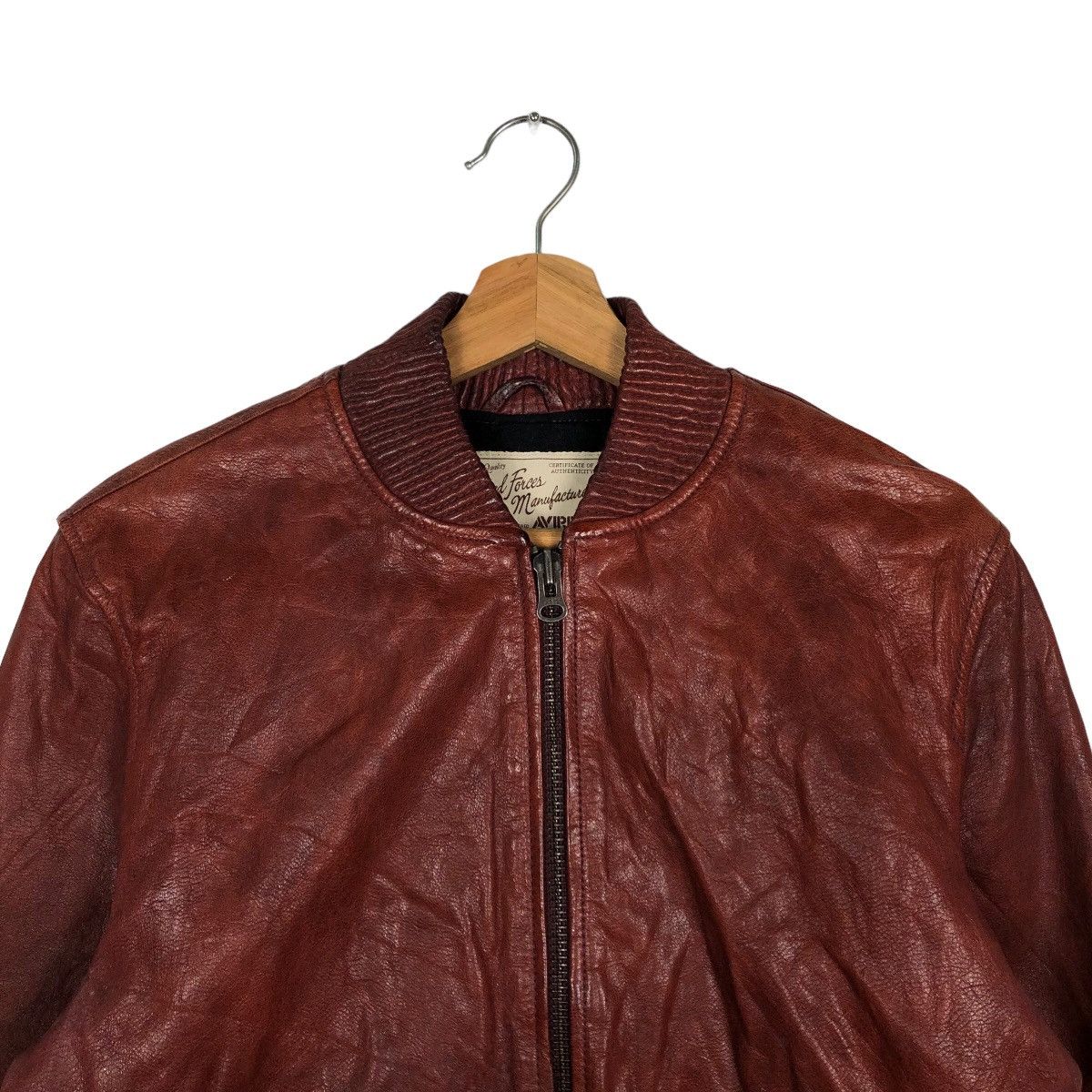 Avirex 🔥90’s VINTAGE GEUINE LEATHER BOMBER JACKET AVIREX USA Size US L / EU 52-54 / 3 - 3 Thumbnail