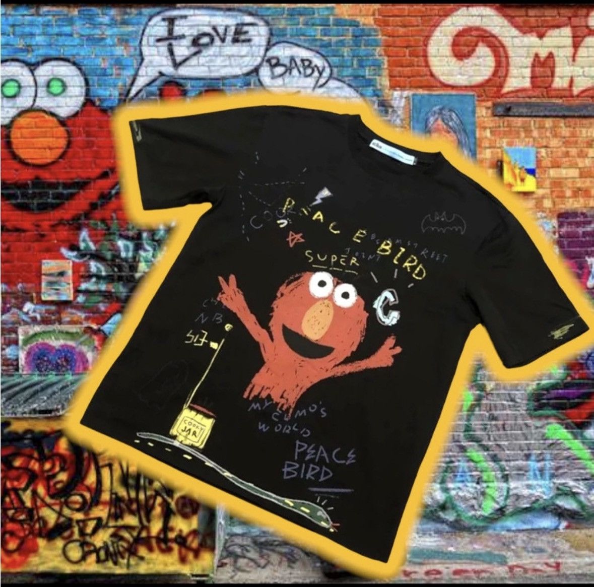 Rap Tees TRouBLe 😈 ANDReW SeaSaMe STReeT "PeaCeBiRD" ELMo TeE 👕 Size US M / EU 48-50 / 2 - 1 Thumbnail