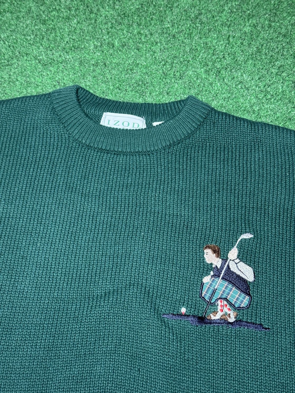 Izod Izod Golf Vintage Knit Sweater Pullover Crewneck Medium Size US M / EU 48-50 / 2 - 2 Thumbnail