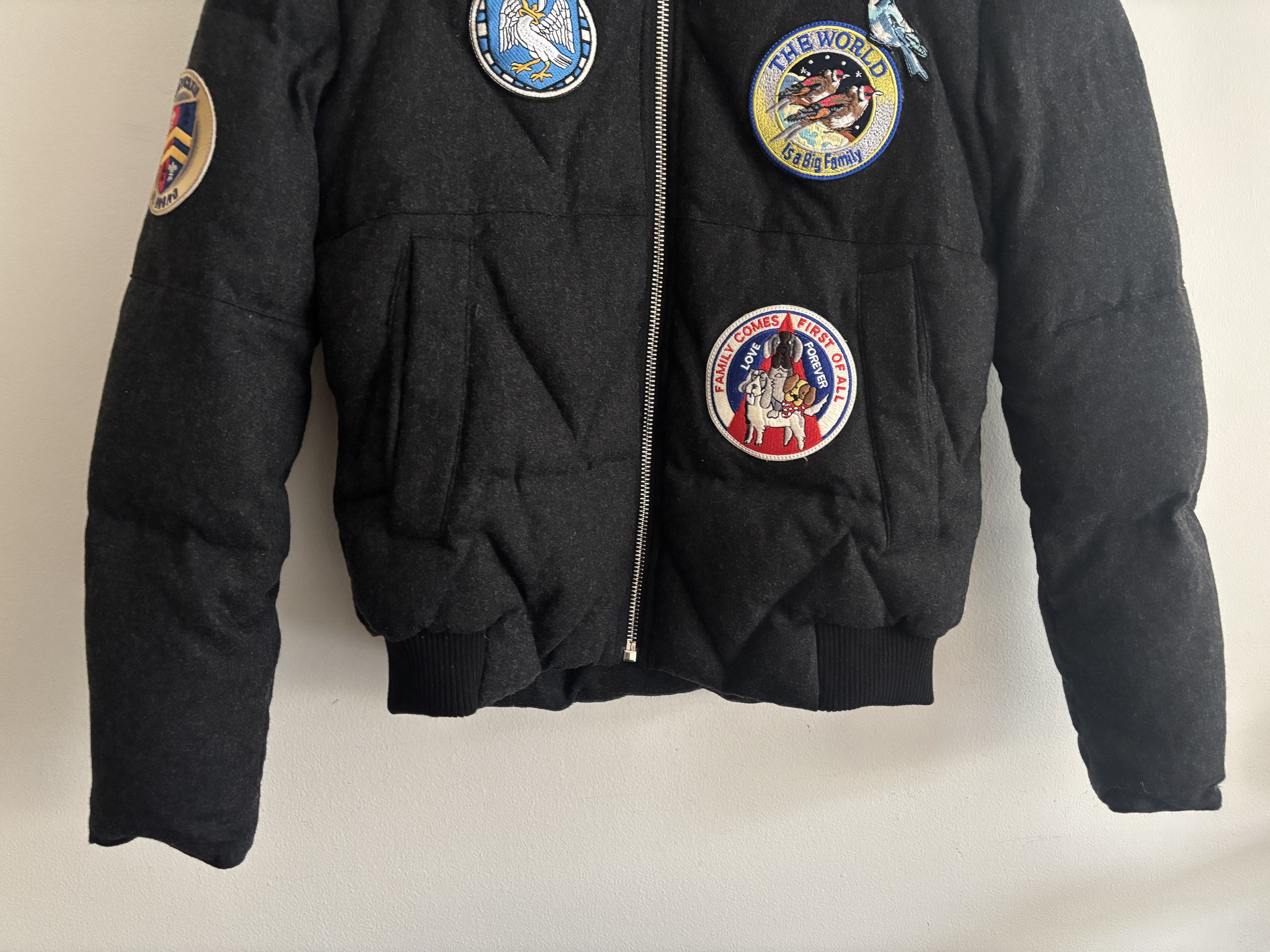 Dolce & Gabbana Bird, Dog Patch Wool Down Bomber Jacket - 48 S- M Size US M / EU 48-50 / 2 - 3 Thumbnail