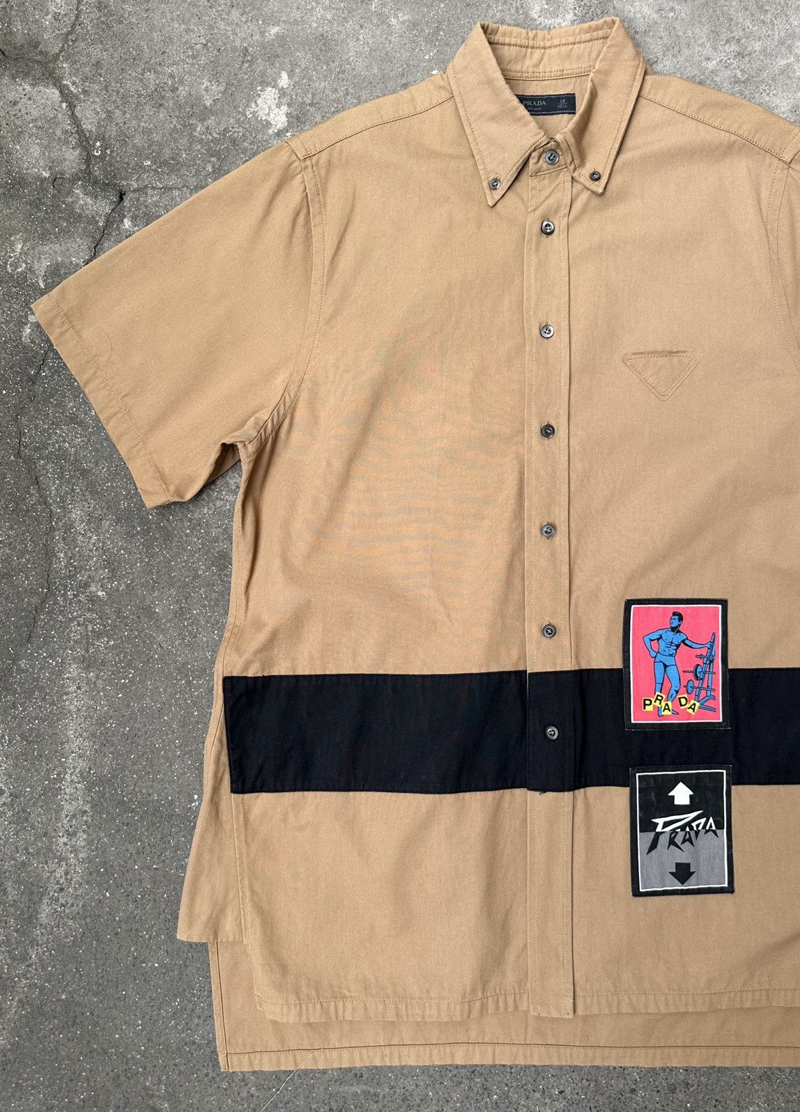 Prada Prada - S/S20 Oversized Patches Button Down - Emblem Logo Size US M / EU 48-50 / 2 - 4 Thumbnail