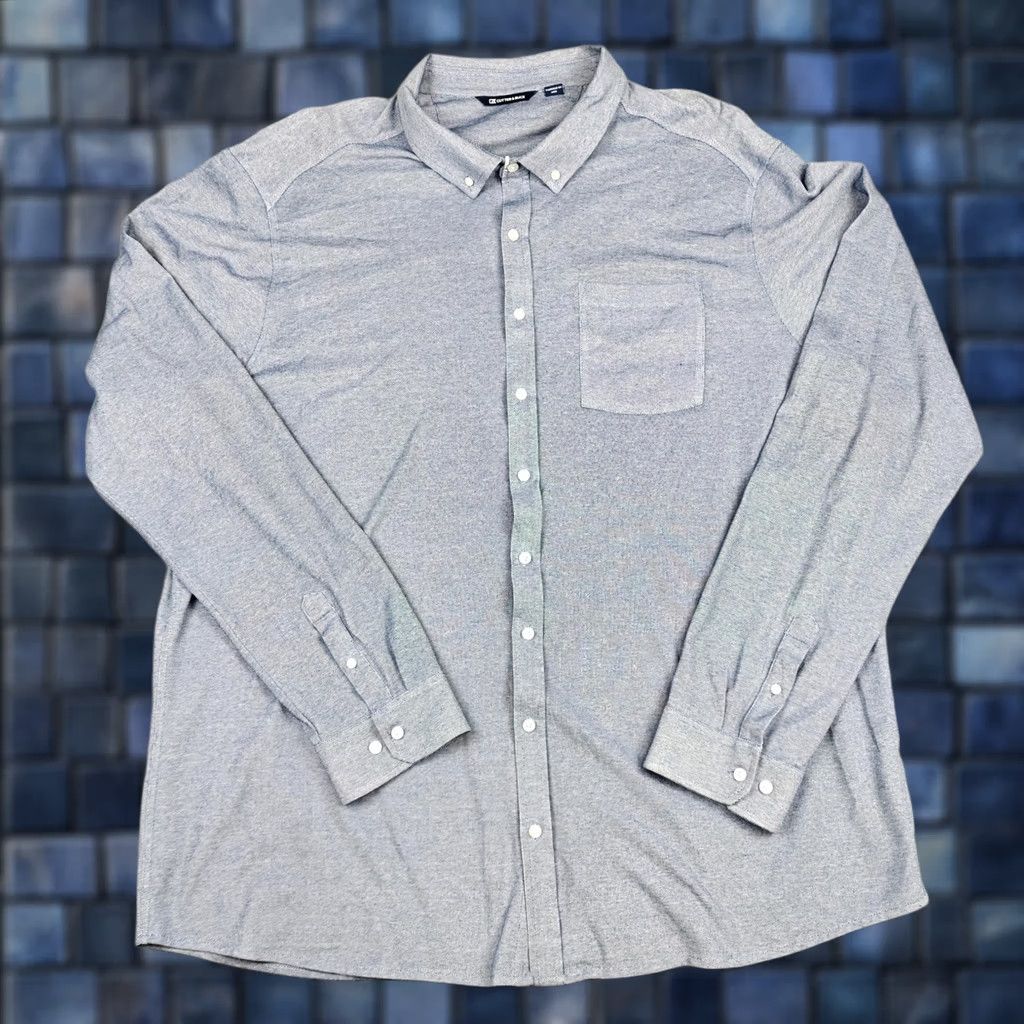 Cutter & Buck Cutter & Buck Shirt Mens 4XLT Blue Solid Stretch Long Sleeve Button-Up Casual Size US XXL / EU 58 / 5 - 1 Thumbnail