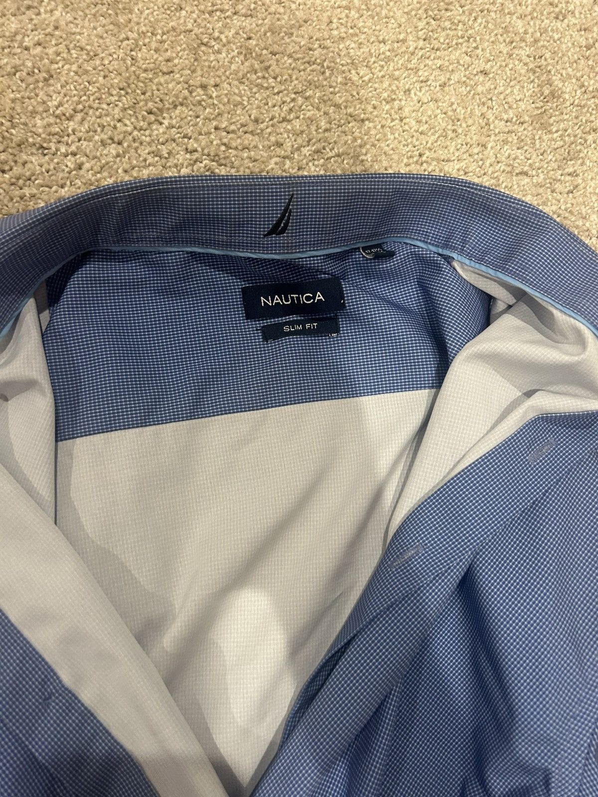 Nautica Nautica blue Slim fit dress shirt Size US XL / EU 56 / 4 - 2 Thumbnail